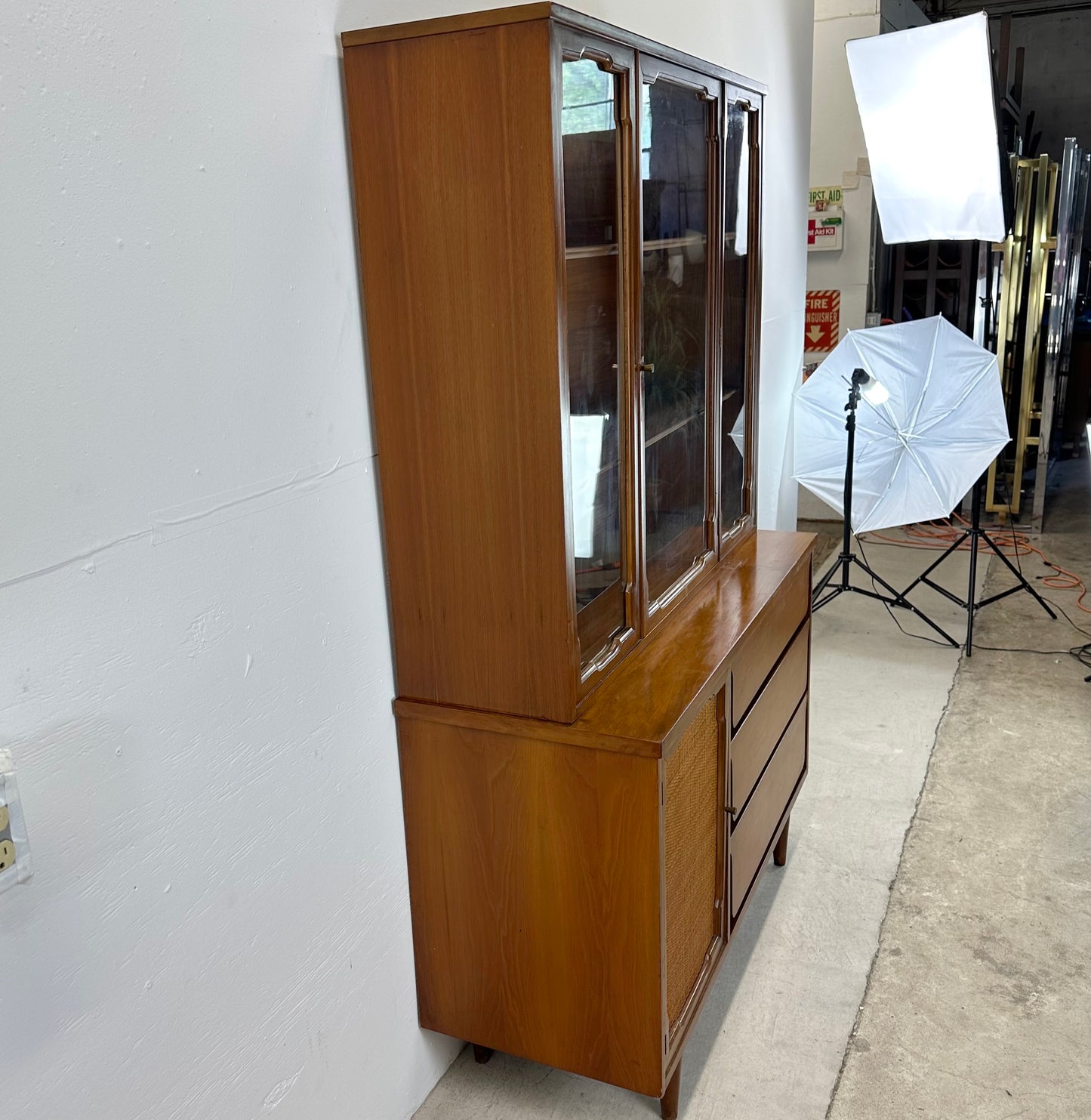 Mid-Century Sideboard With China Cabinet after Jack Cartwright