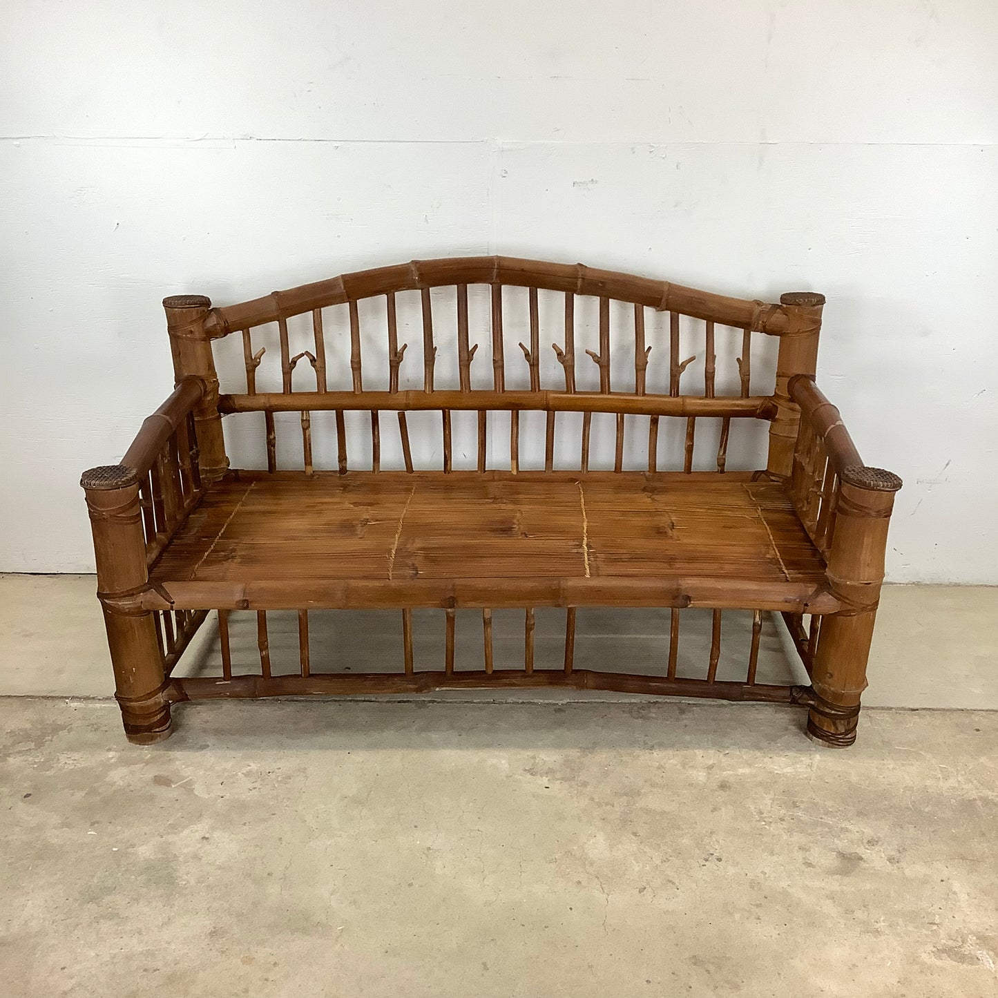 Hollywood Regency Bamboo Sofa or Daybed