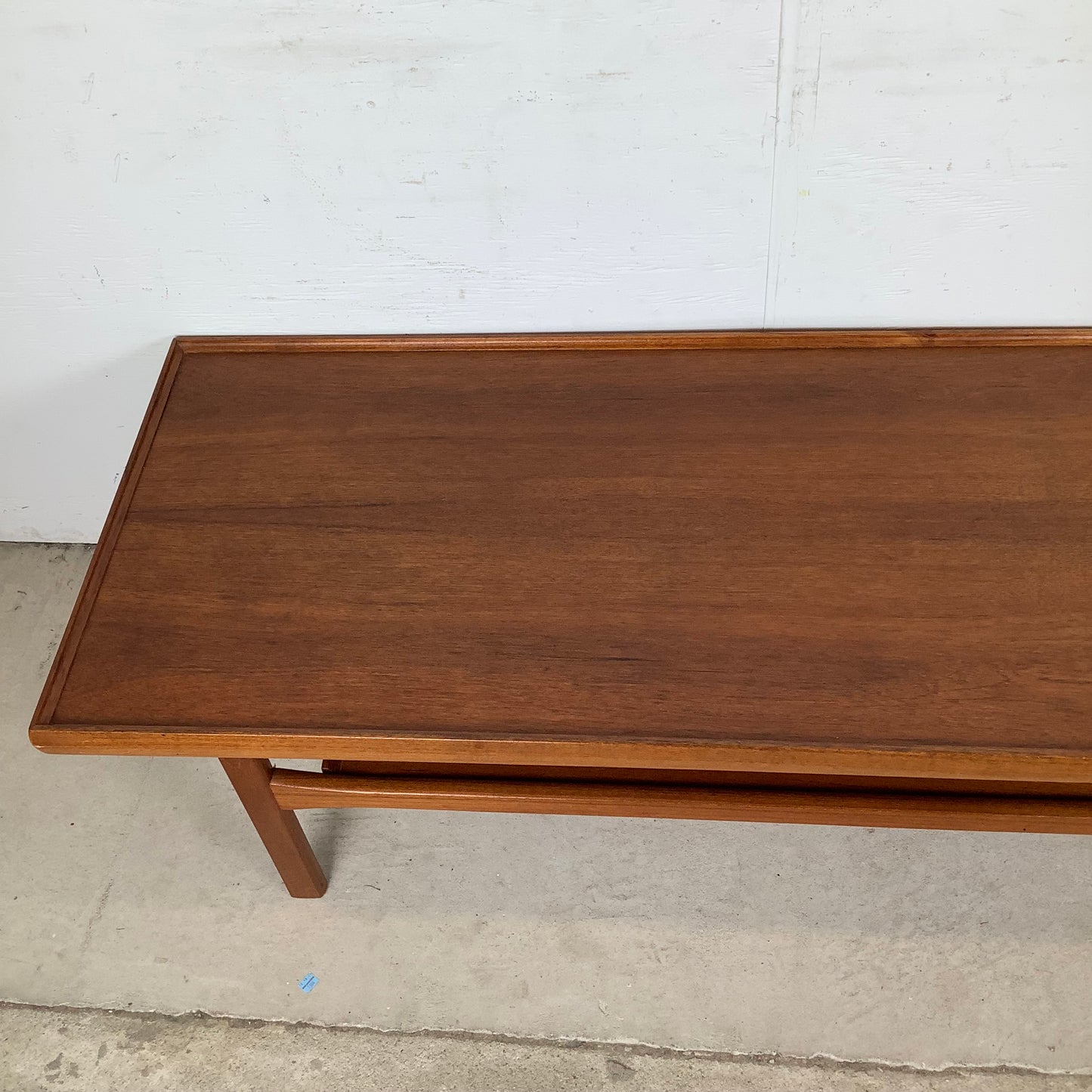Scandinavian Modern Teak Raised Edge Coffee Table