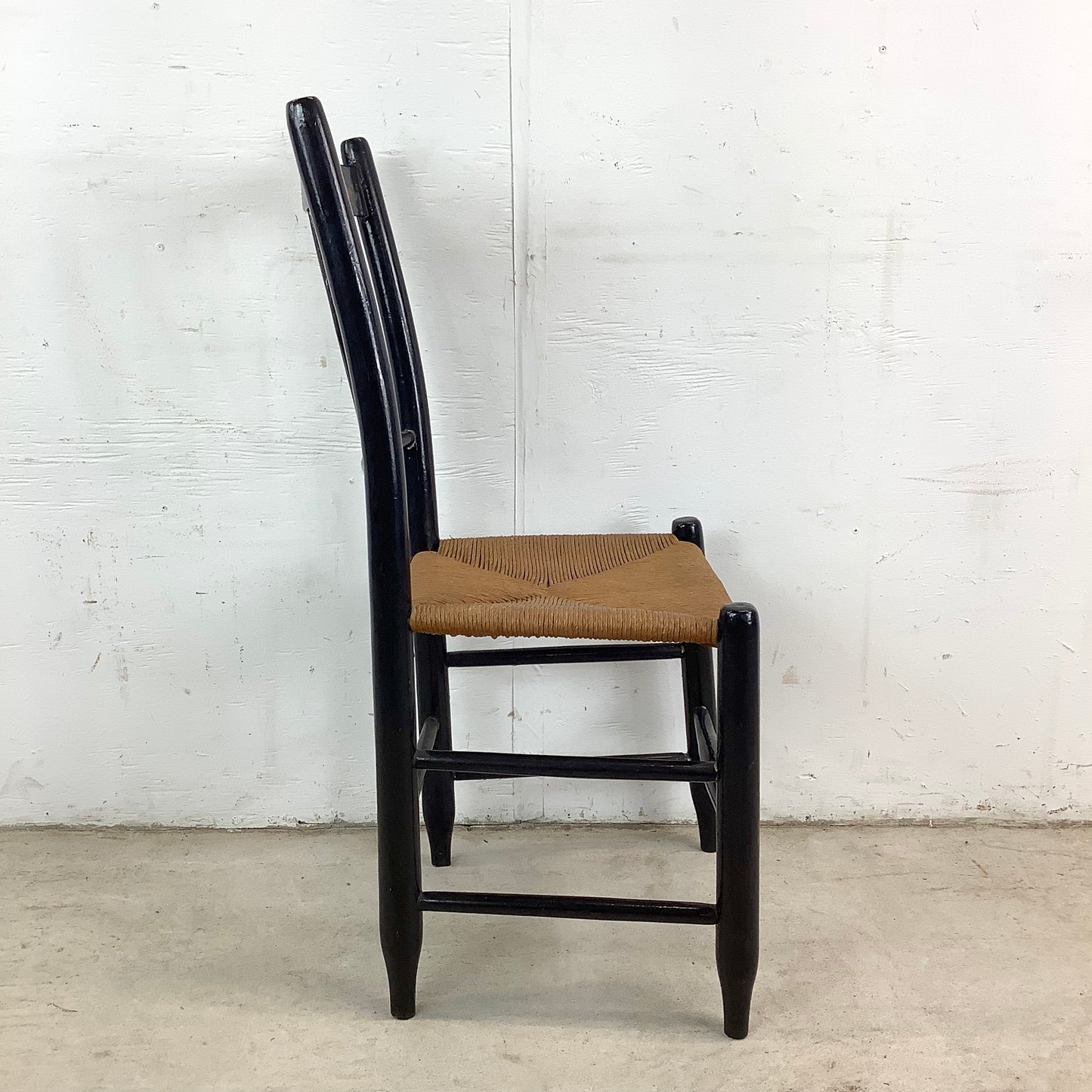 Vintage Farmhouse Rush Seat Side Chair