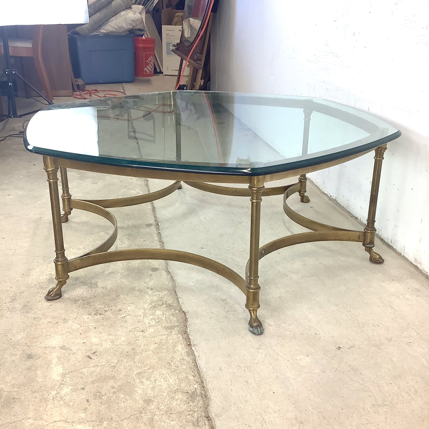 Maison Jansen Style Brass Cocktail Table