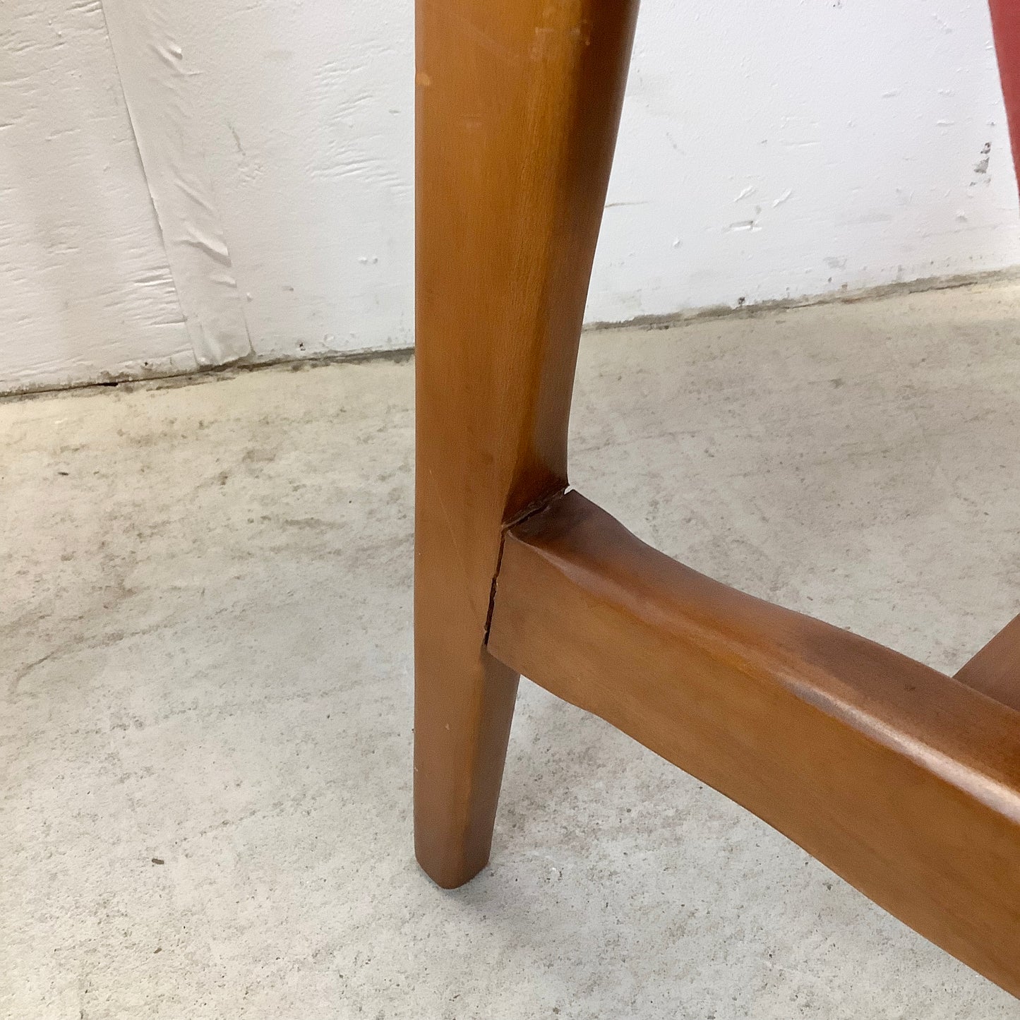 Pair Mid-Century Walnut Frame Lounge Chairs