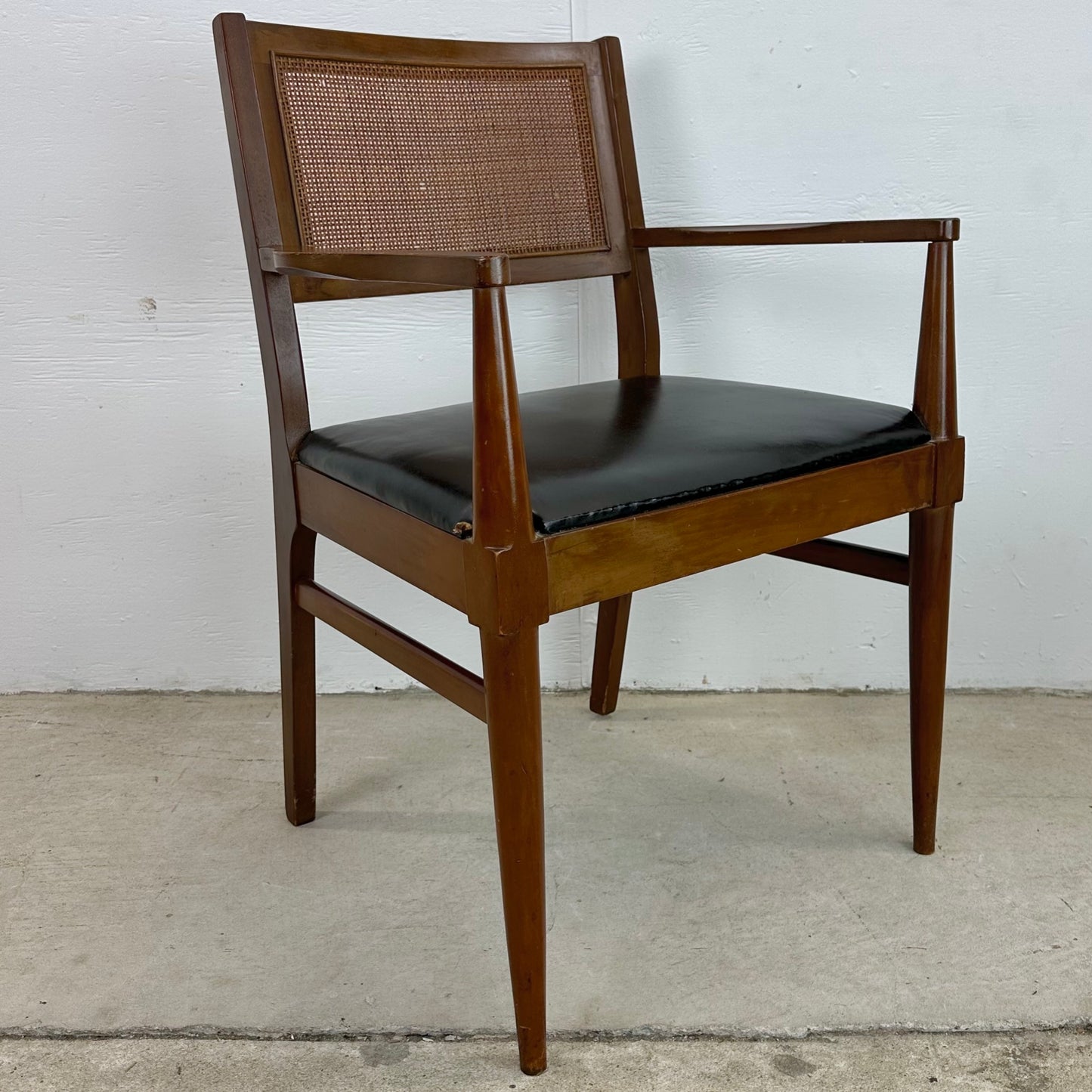 Mid-Century Cane Back Dining Chairs after Jens Risom
