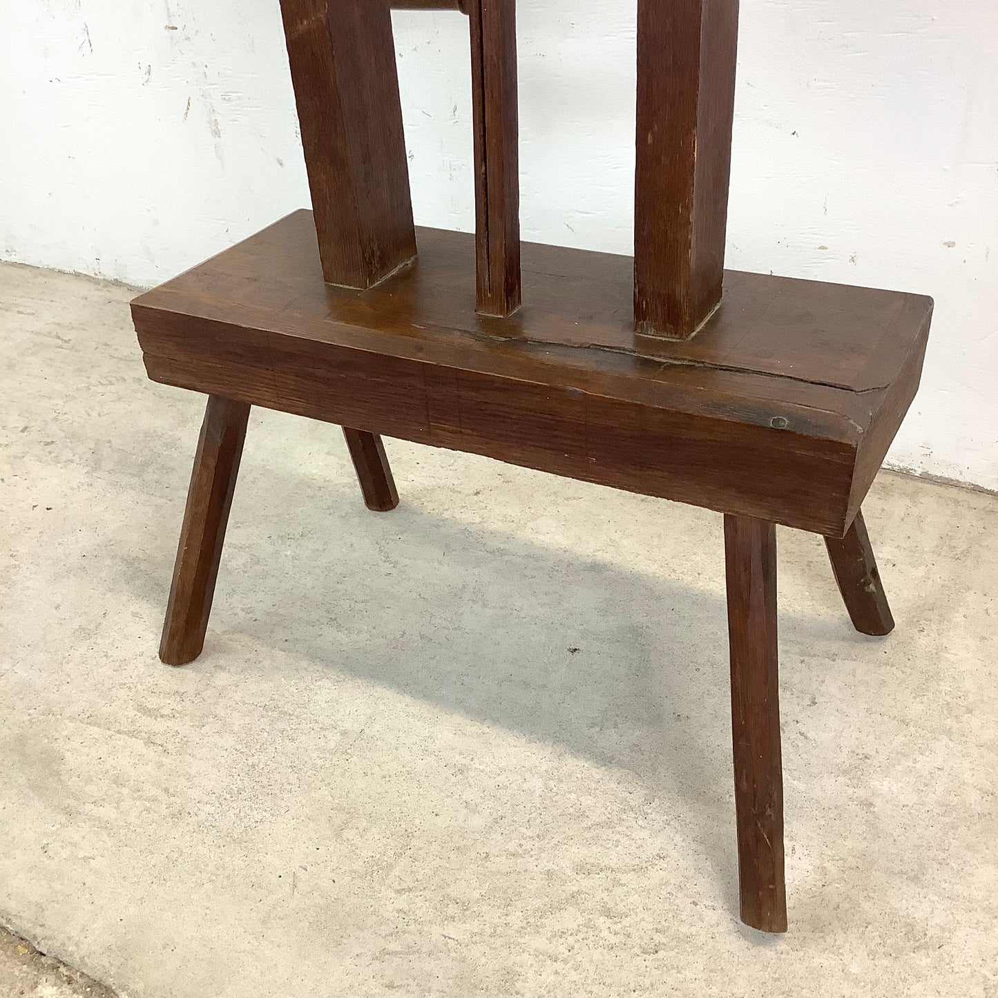 Vintage Wooden Yarn Winder – Functional Folk Sculpture
