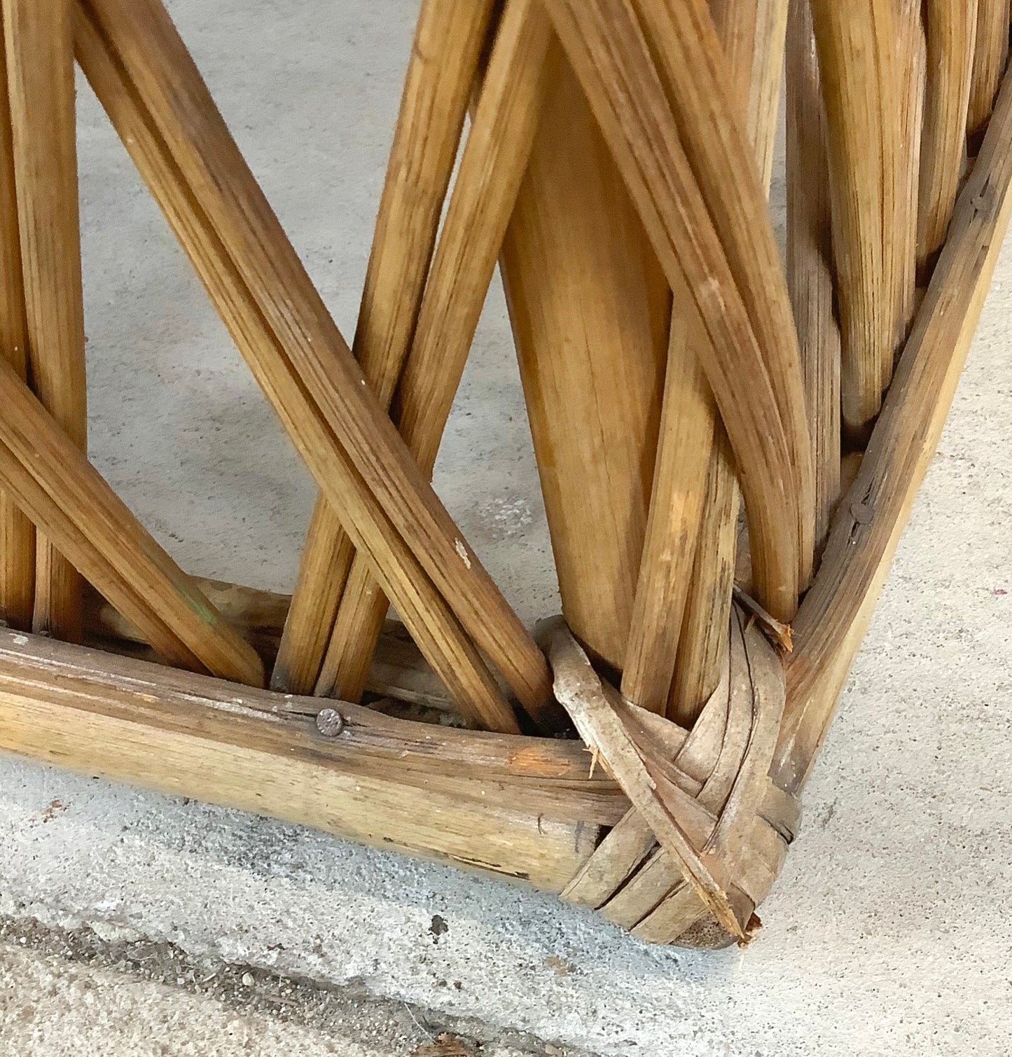 Vintage Split Reed Coastal Accent Chairs