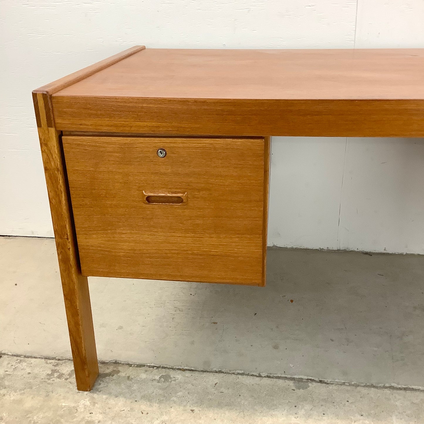 Scandinavian Modern Teak Office Desk