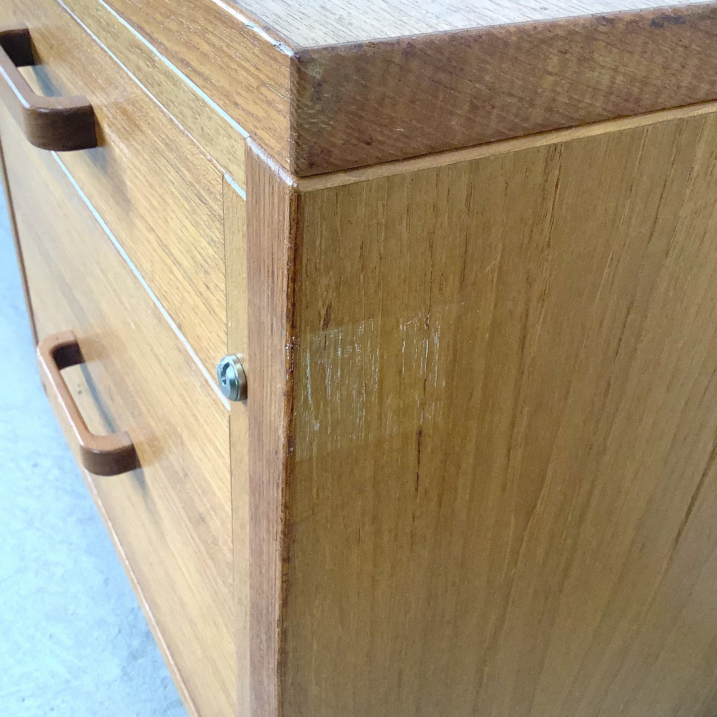 Mid-Century Danish Modern Teak Single Pedestal Writing Desk