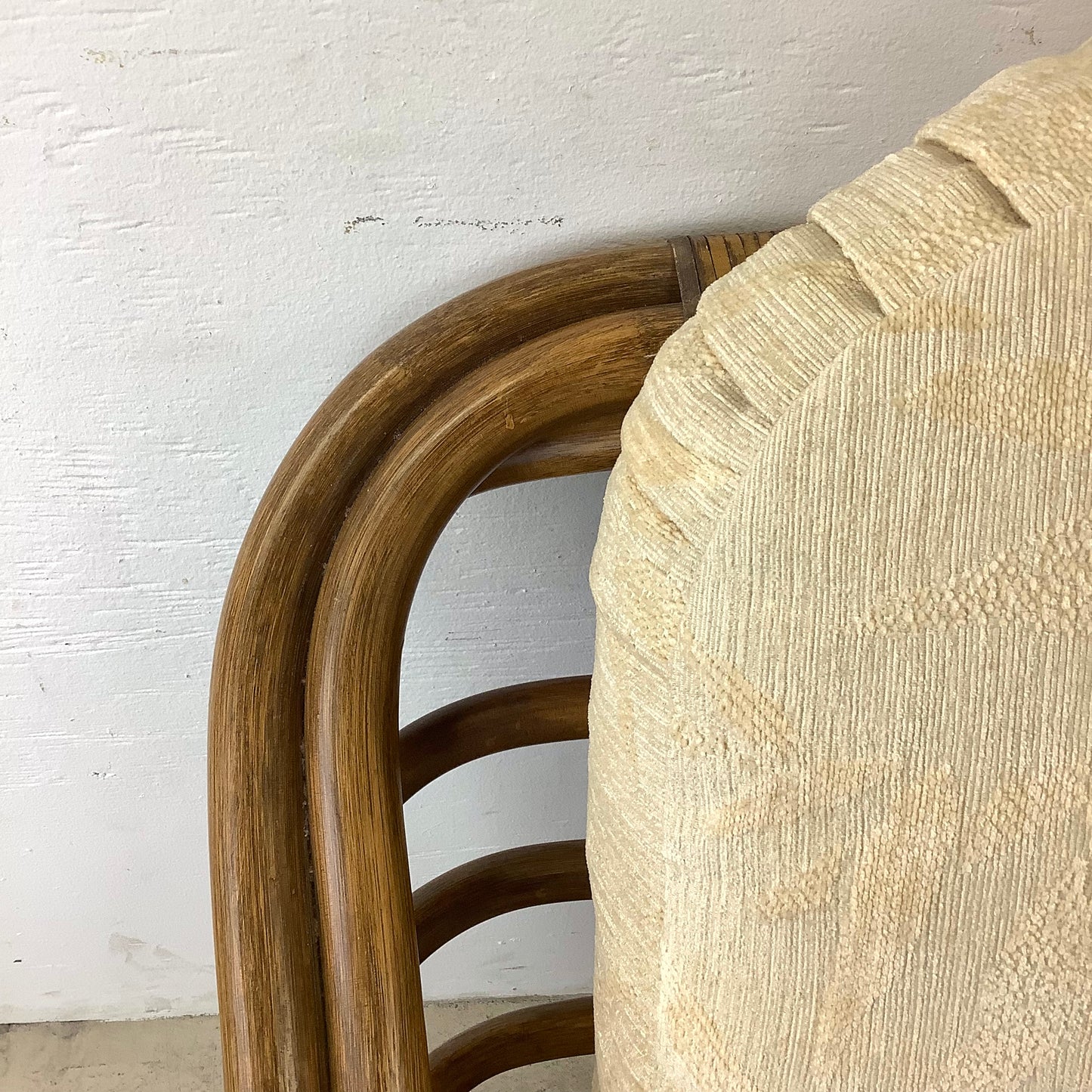 Vintage Coastal Rattan Loveseat