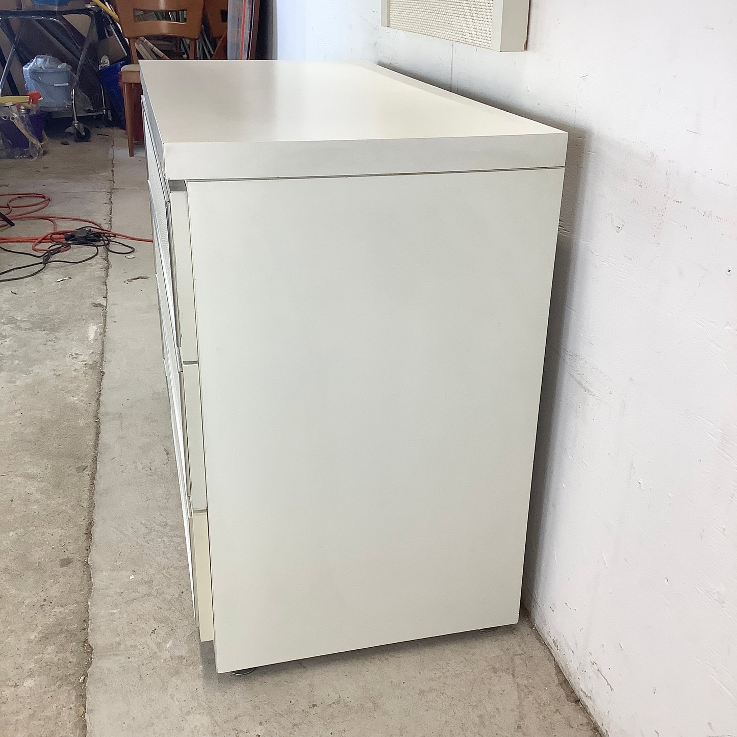 Vintage Modern Three Drawer Dresser With Mirror
