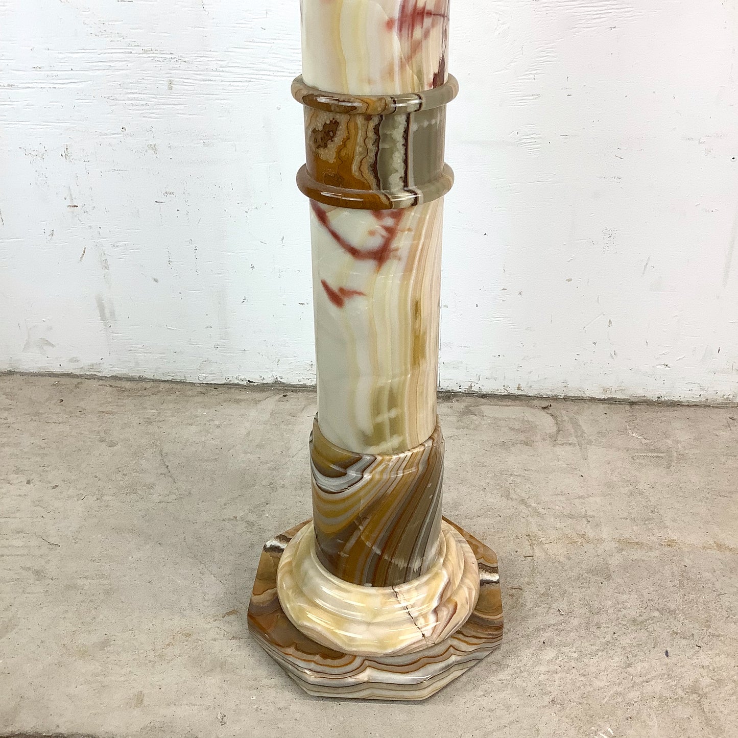 Vintage Column Pedestal with Vase