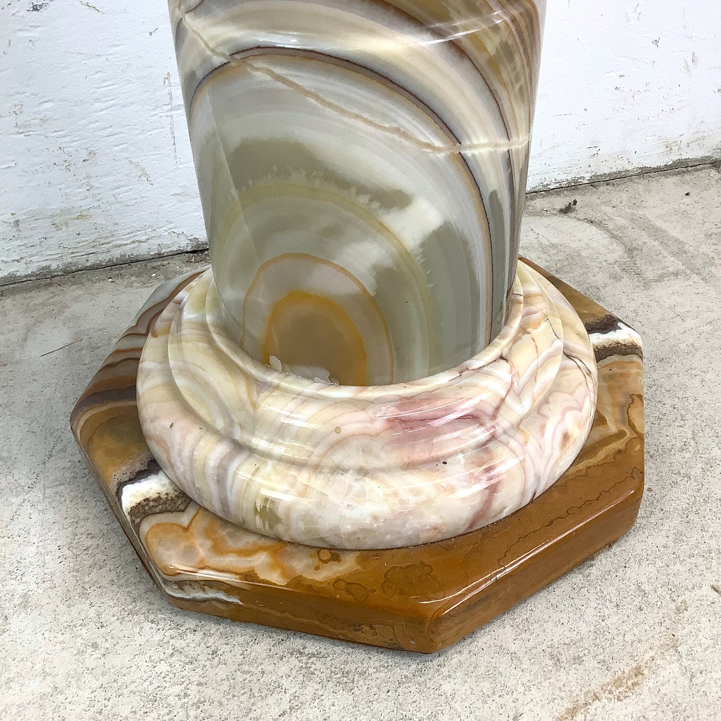 Vintage Column Pedestal with Vase