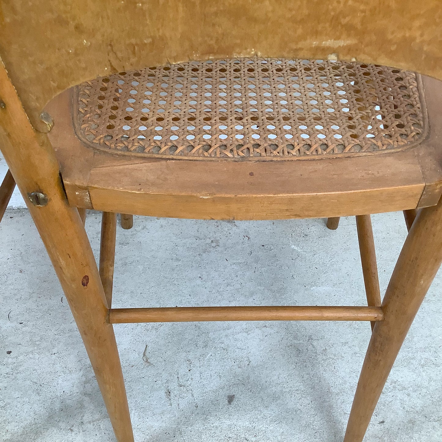 Antique Ribbon & Garland Caned Seat Side Chairs – Pair