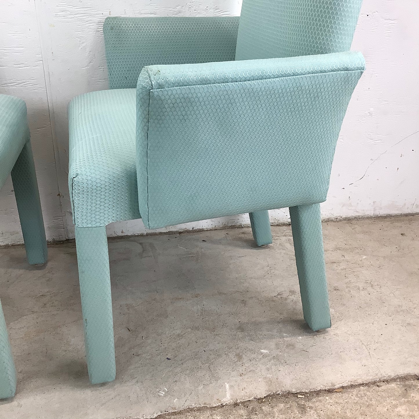 Sculptural Upholstered Armchairs – Vintage Pair