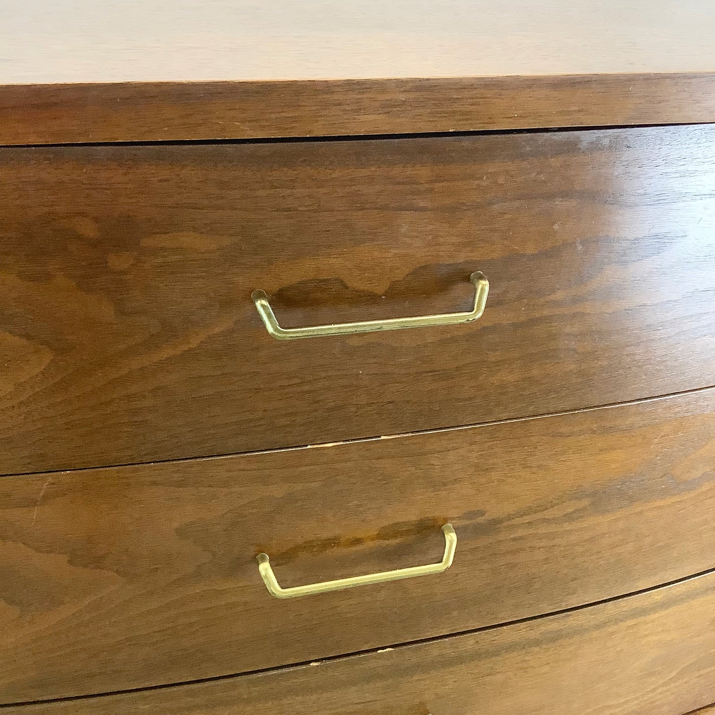 Mid-Century Walnut Highboy Dresser by Bassett Furniture