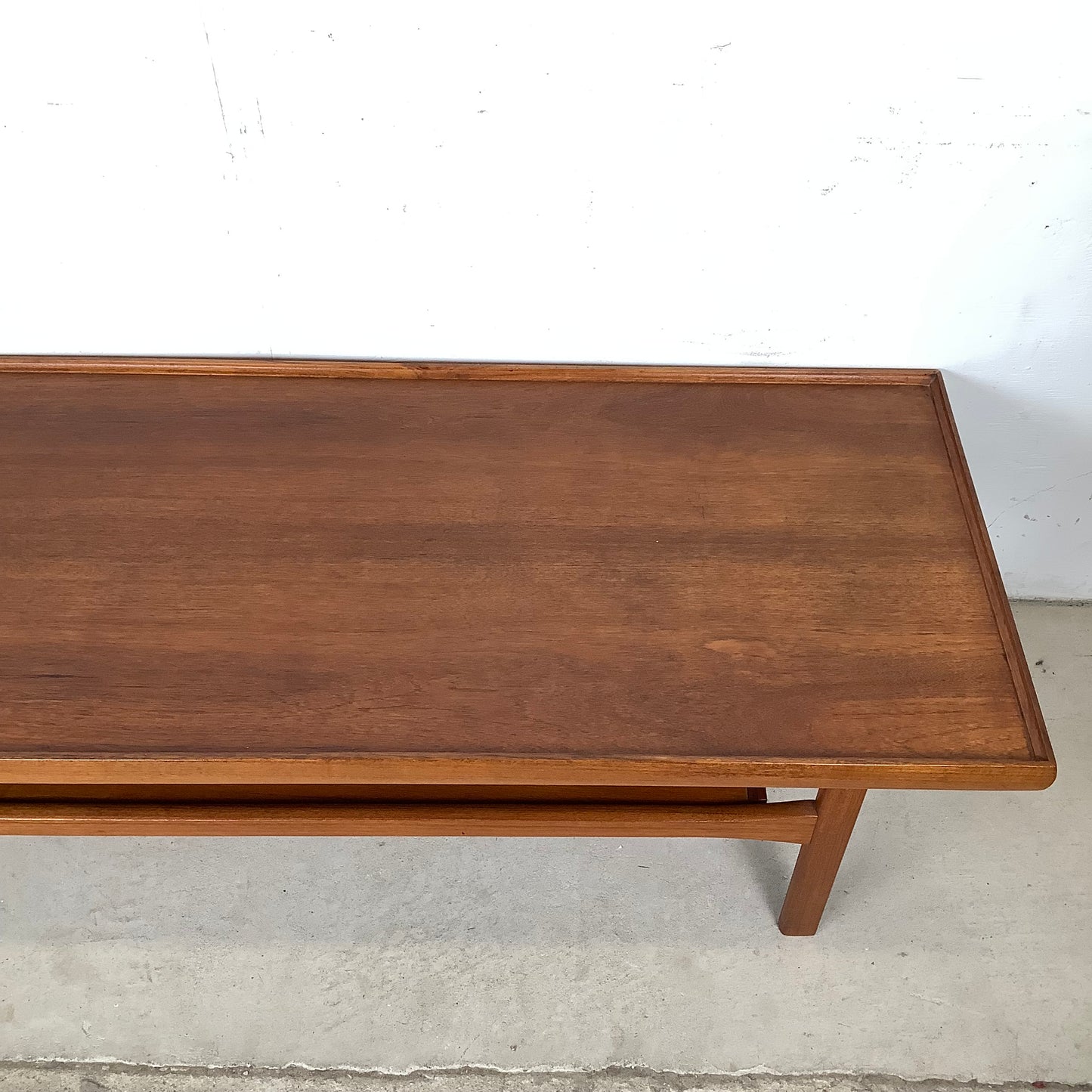 Scandinavian Modern Teak Raised Edge Coffee Table