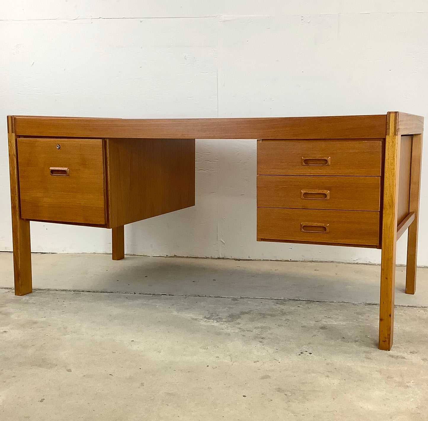 Scandinavian Modern Teak Office Desk