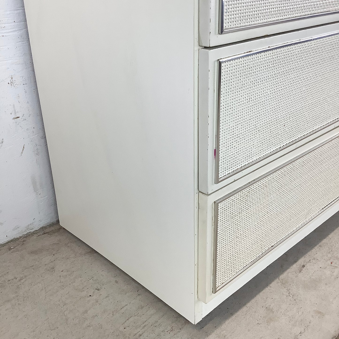 Vintage Modern Three Drawer Dresser With Mirror