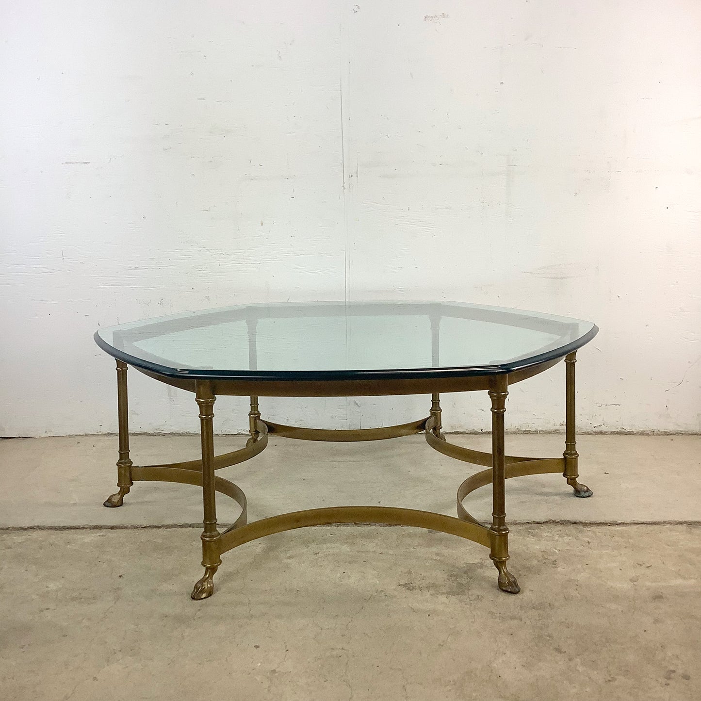 Maison Jansen Style Brass Cocktail Table