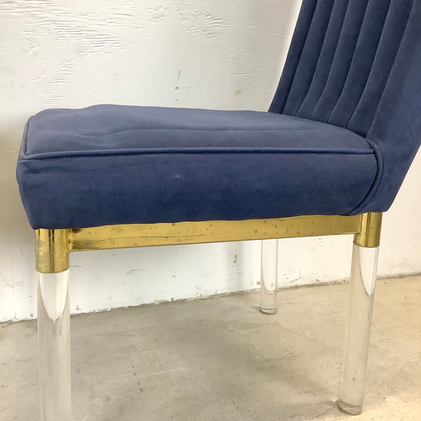 Vintage Modern Dining Chairs w/ Lucite Legs by Charles Hollis Jones- Six