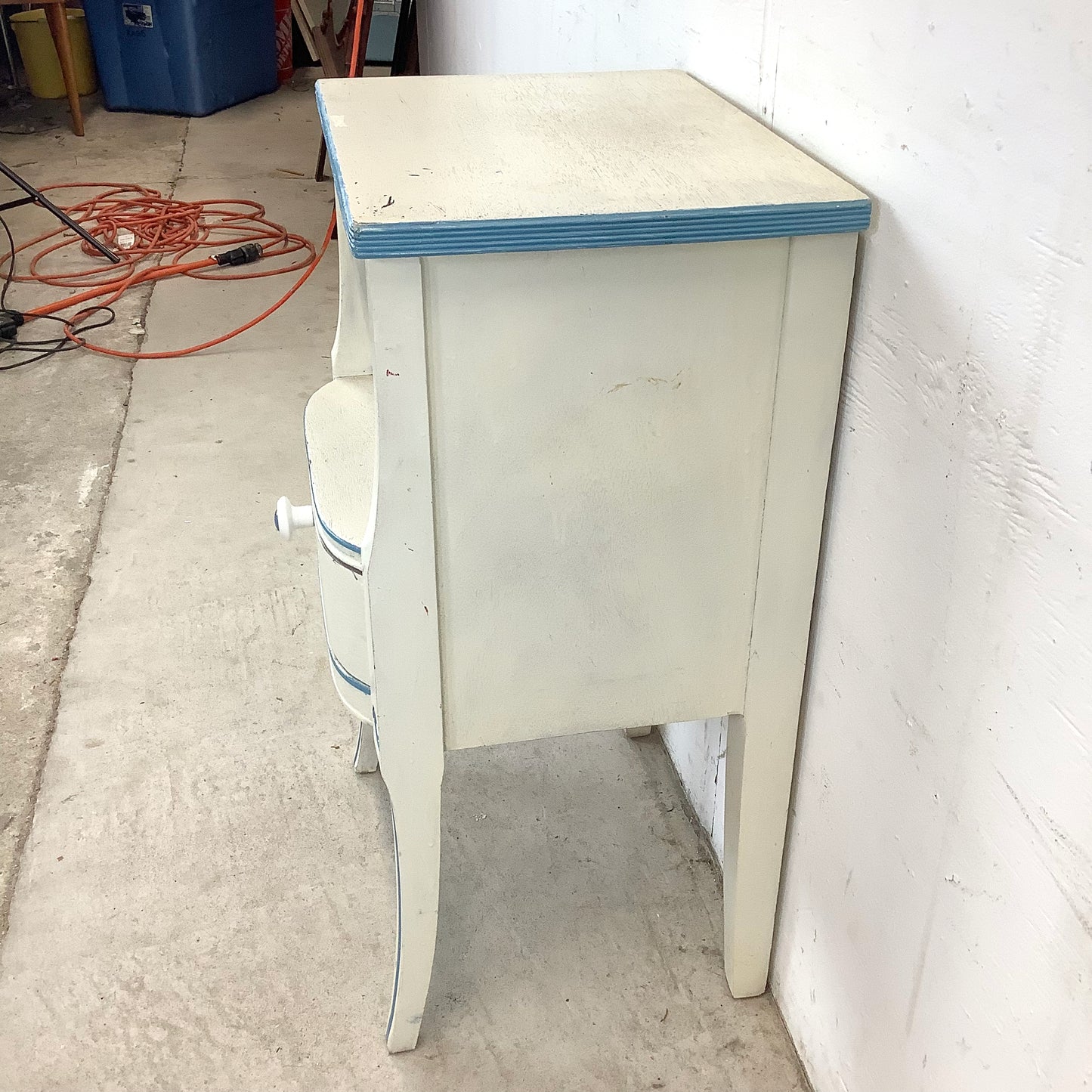 Vintage Neoclassical Nightstand with Drawer