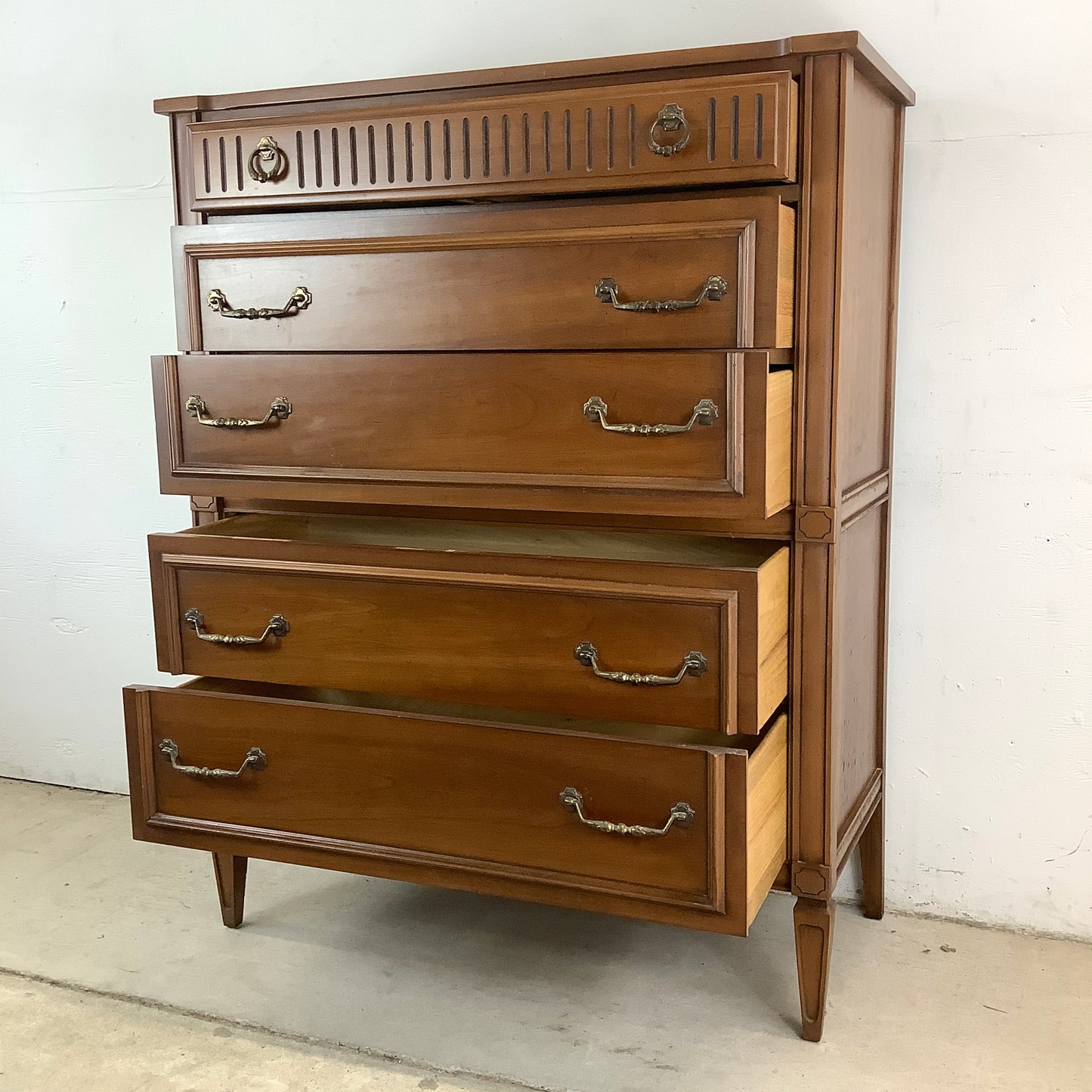 Neoclassical Walnut Chest of Drawers