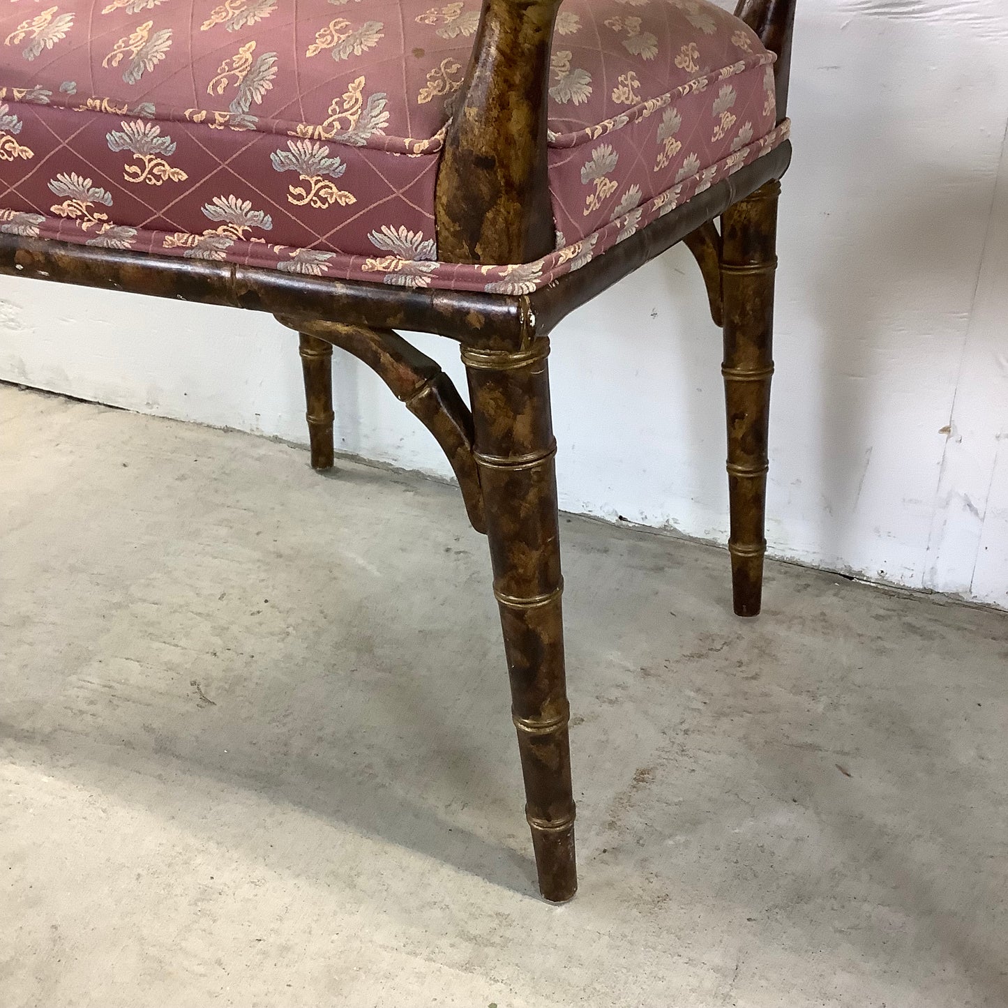 Vintage Regency Faux Bamboo Dining Chairs- set of Six