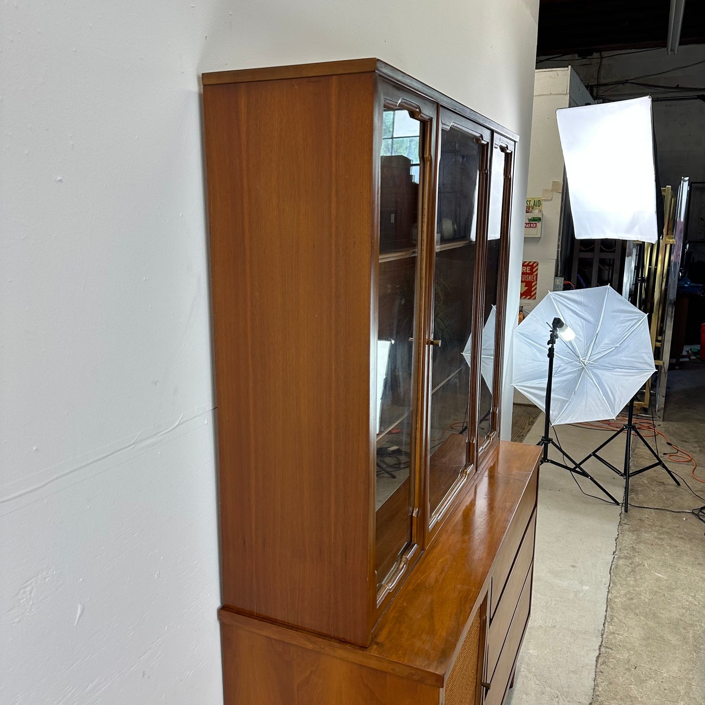 Mid-Century Sideboard With China Cabinet after Jack Cartwright