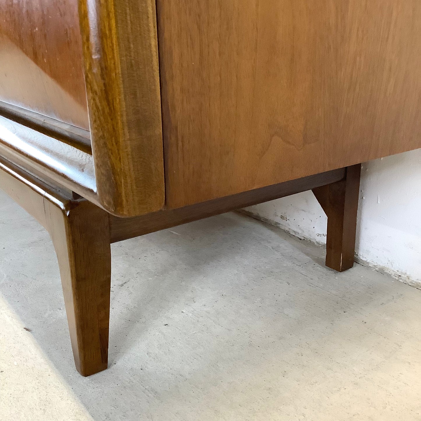 MCM Walnut Diamond Front Dresser by United Furniture