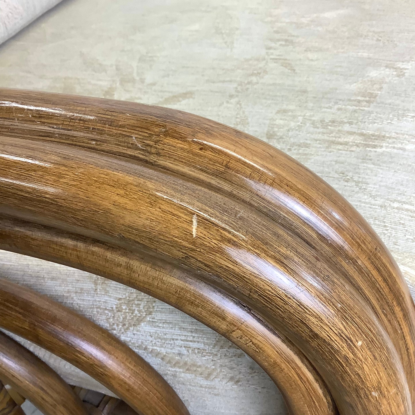 Vintage Coastal Rattan Loveseat