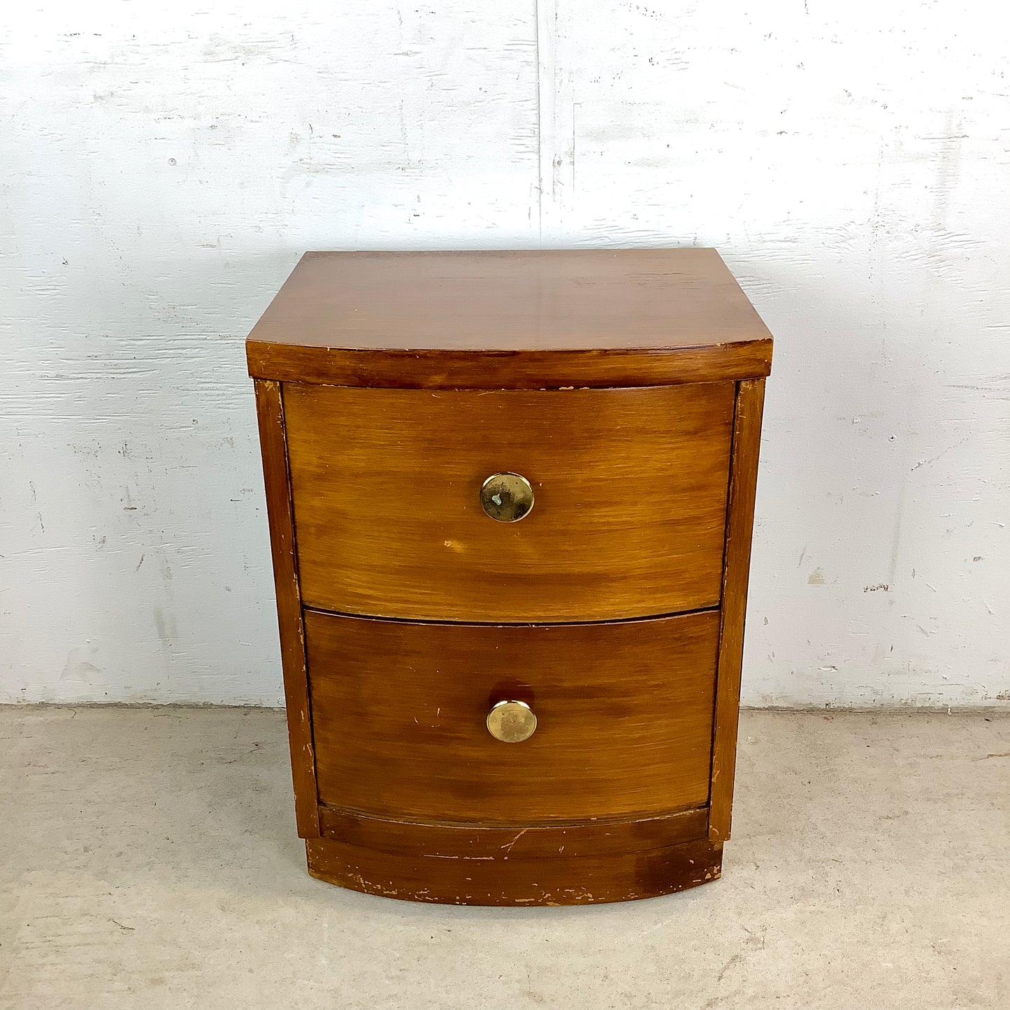 Vintage Two Drawer Deco Nightstandd