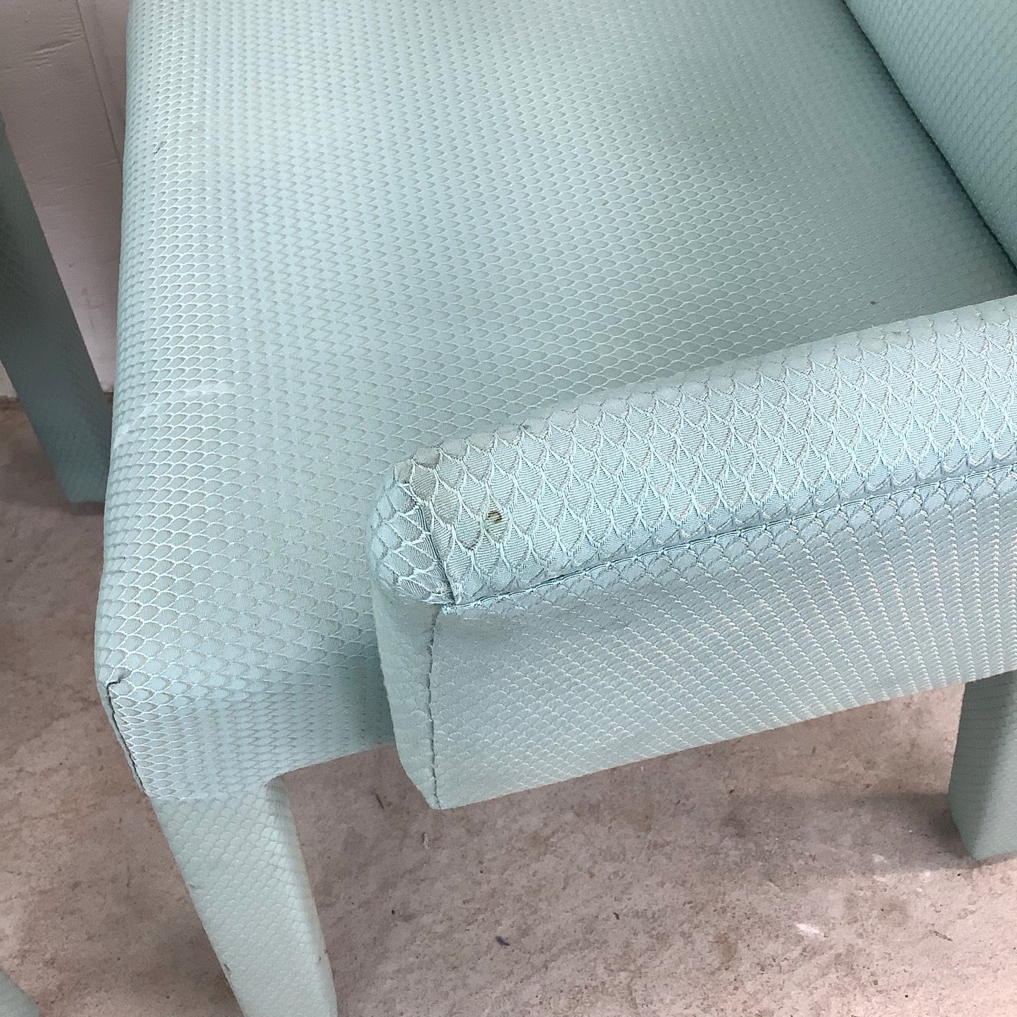 Sculptural Upholstered Armchairs – Vintage Pair