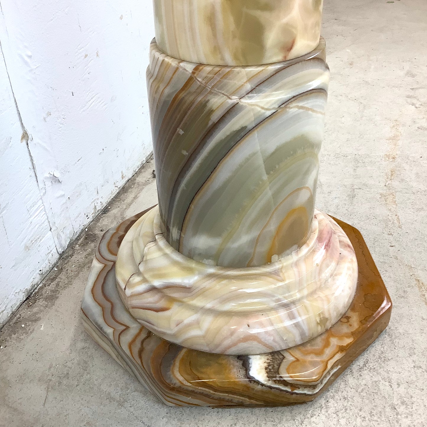 Vintage Column Pedestal with Vase
