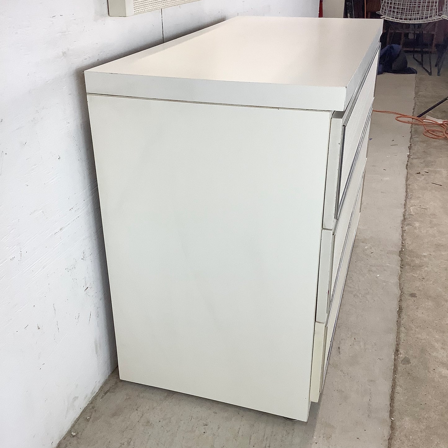 Vintage Modern Three Drawer Dresser With Mirror