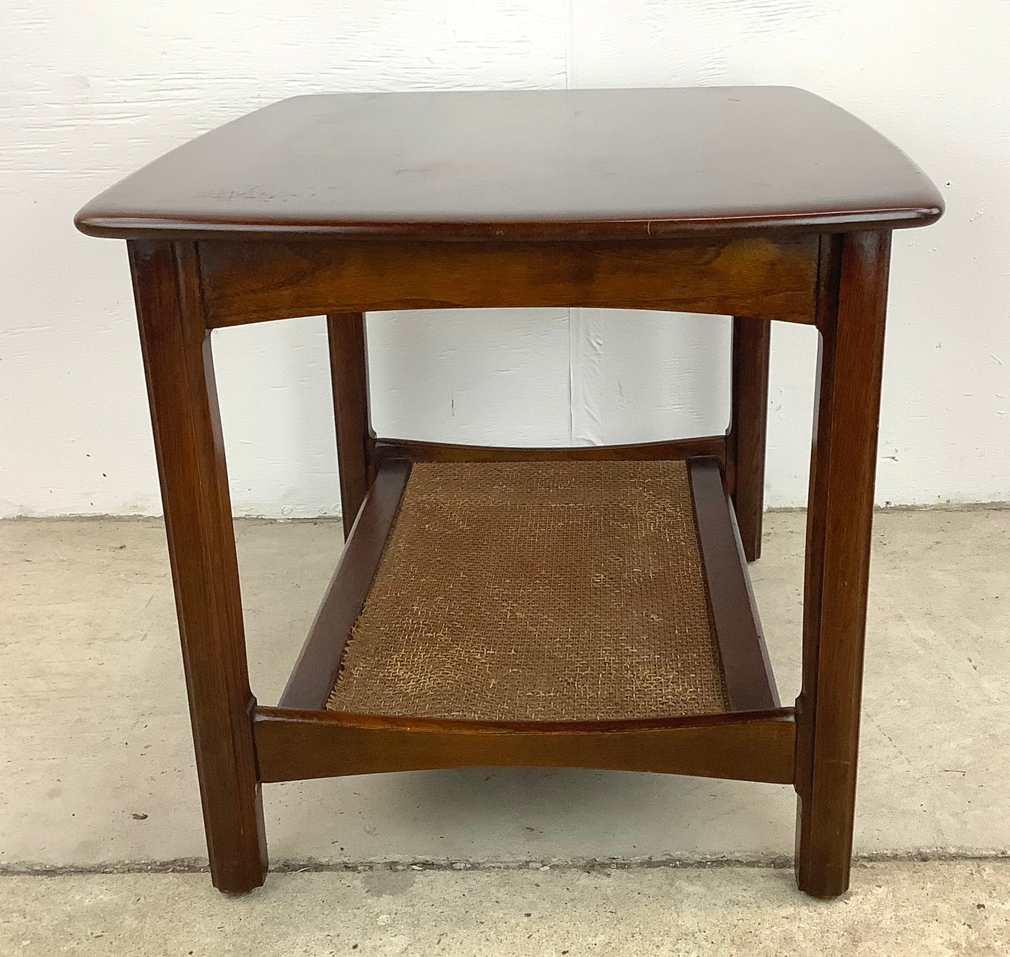 Mid-Century Side Table With Shelf