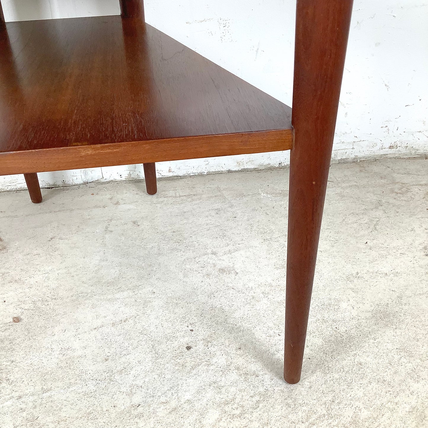 Vintage Trapezoidal Teak End Table