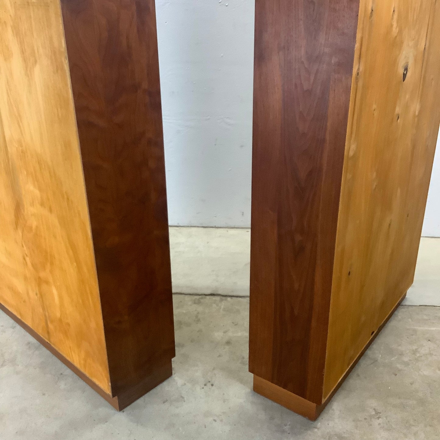 Pair Tall Vintage Bookcases