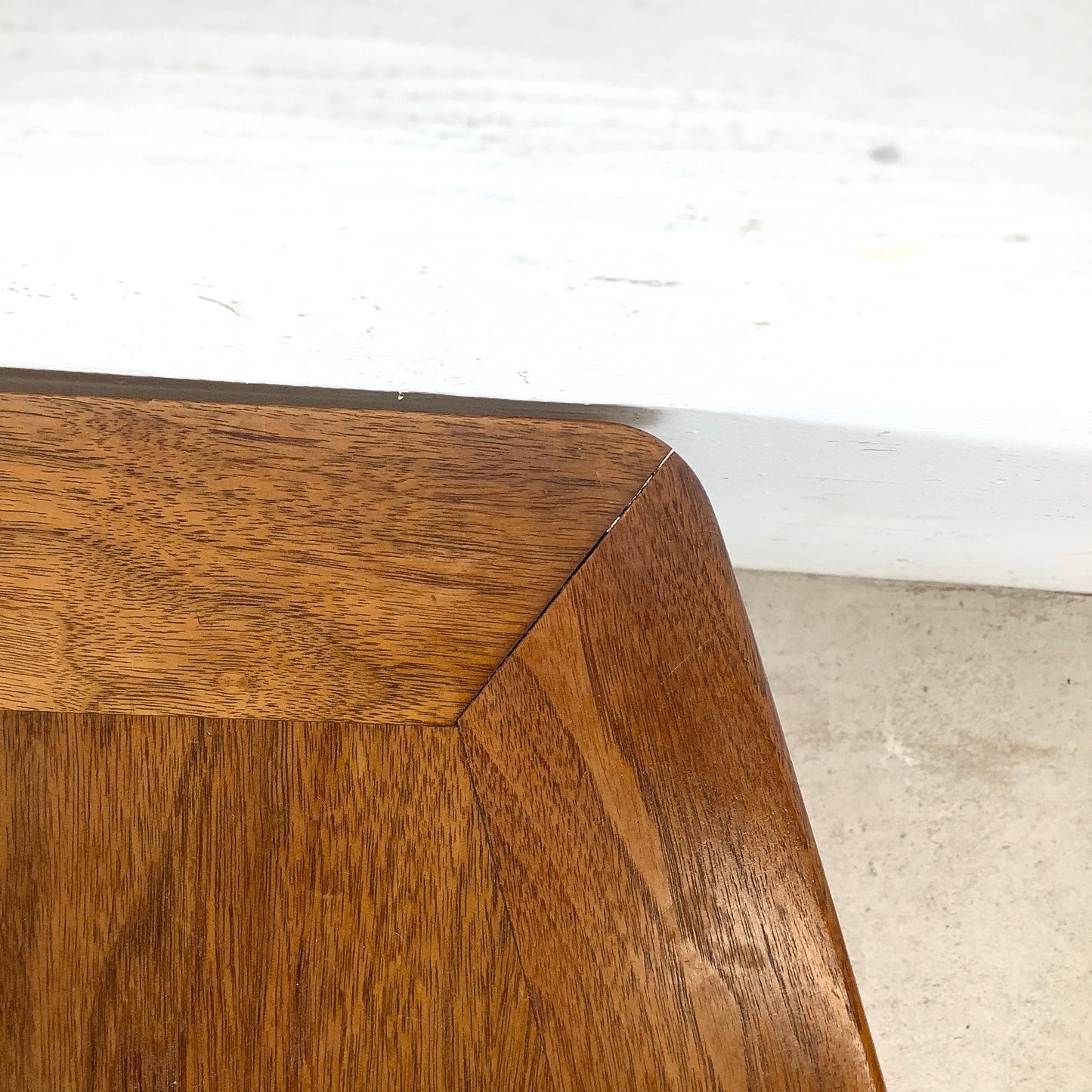 Vintage Trapezoidal Teak End Table