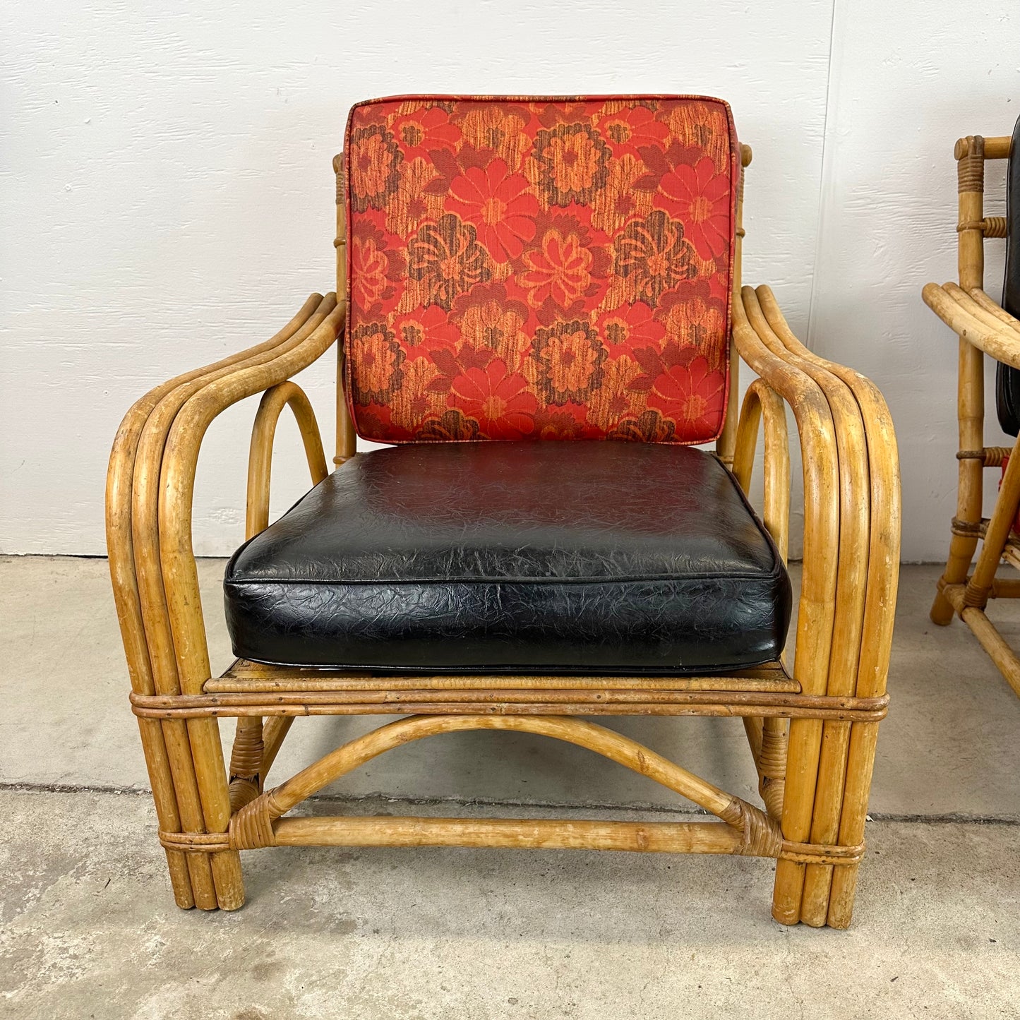 Vintage Bamboo Lounge Chairs- a Pair