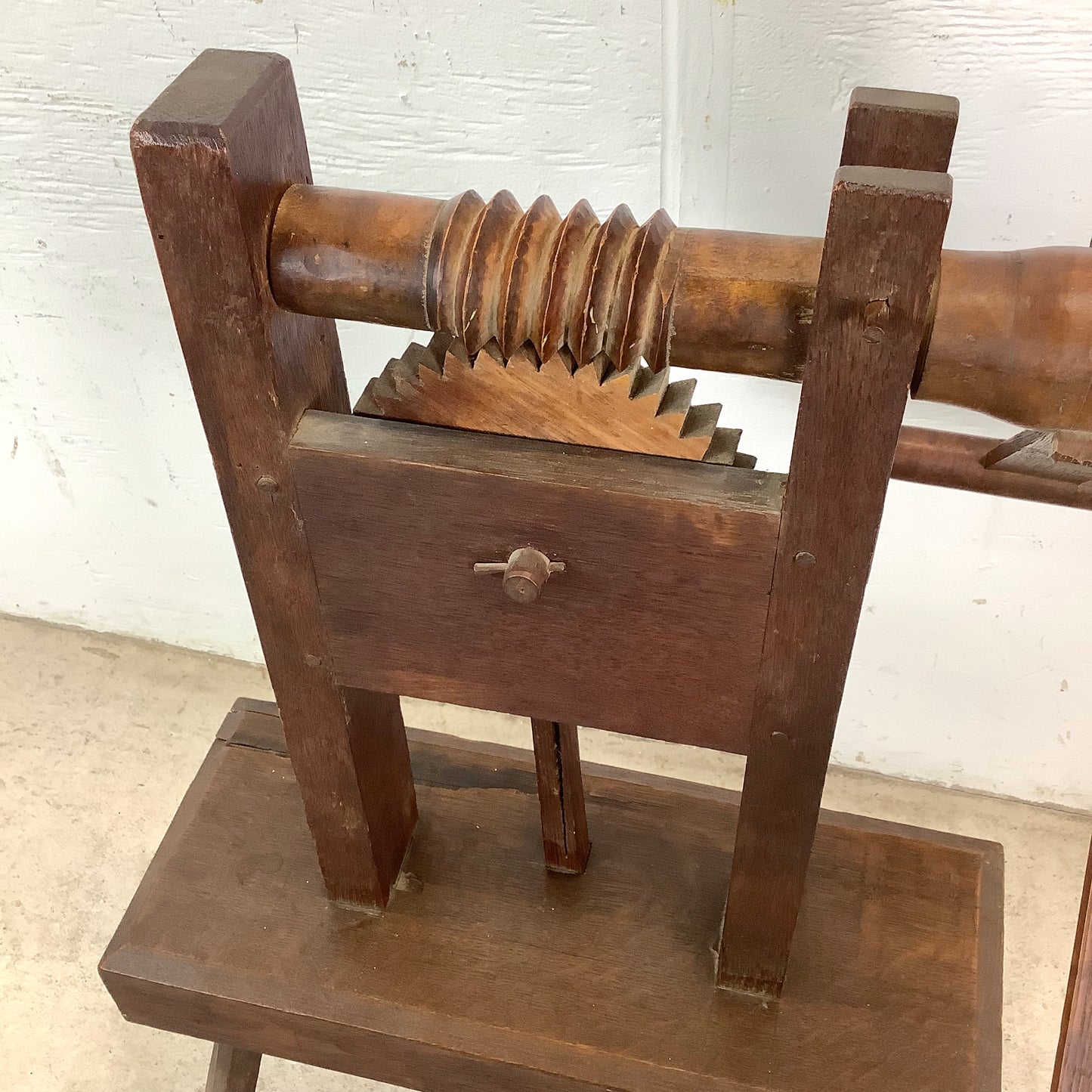 Vintage Wooden Yarn Winder – Functional Folk Sculpture