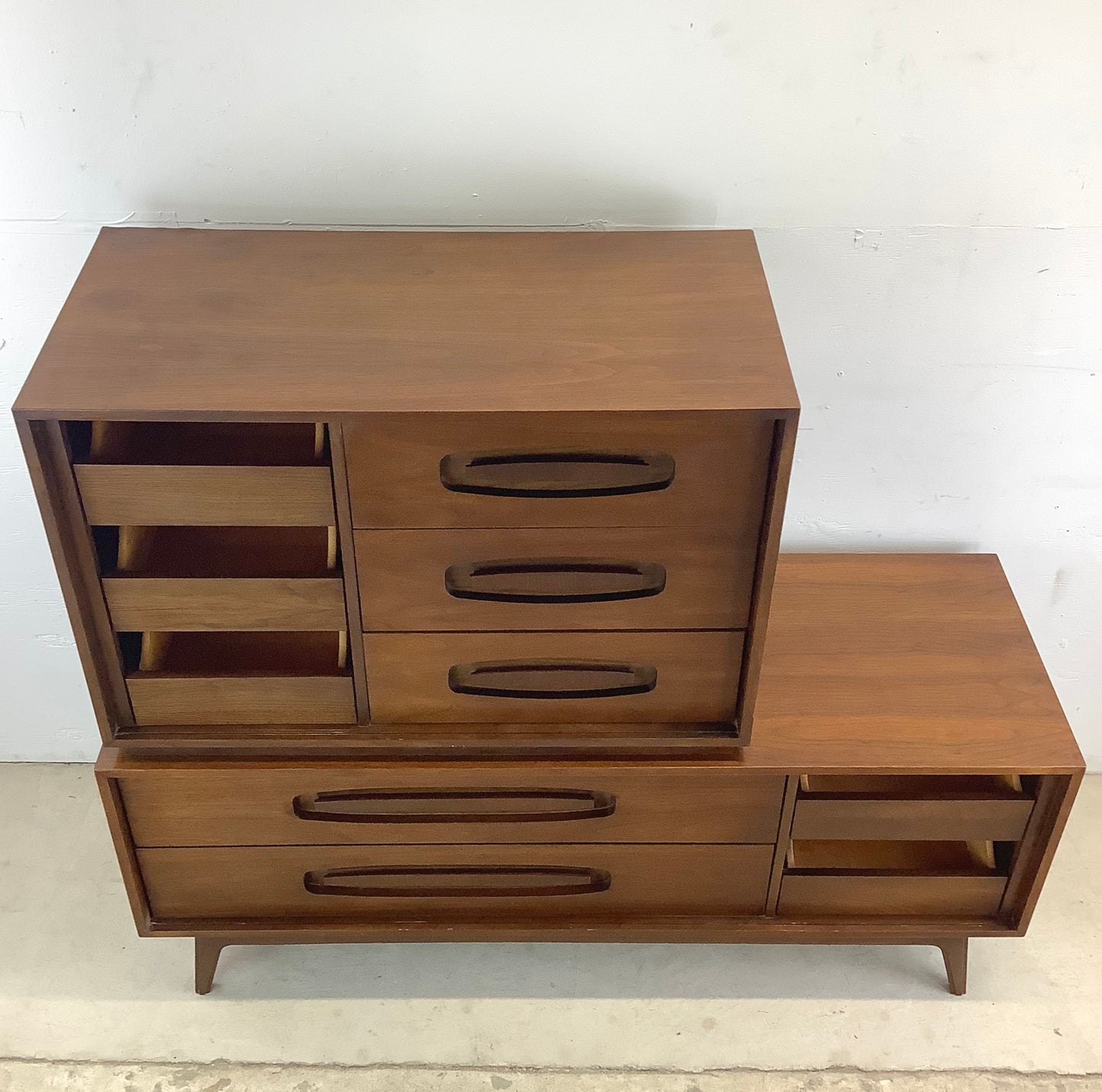 Mid-Century Two Piece Chest of Drawers