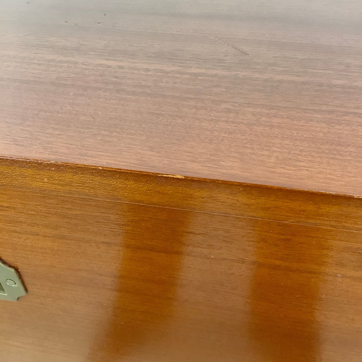 Vintage Campaign Dresser With Drop Front Desk by Doherty