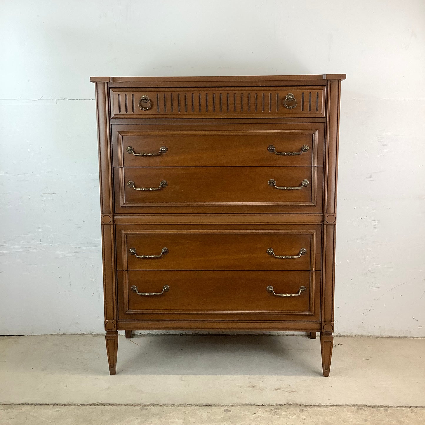Neoclassical Walnut Chest of Drawers