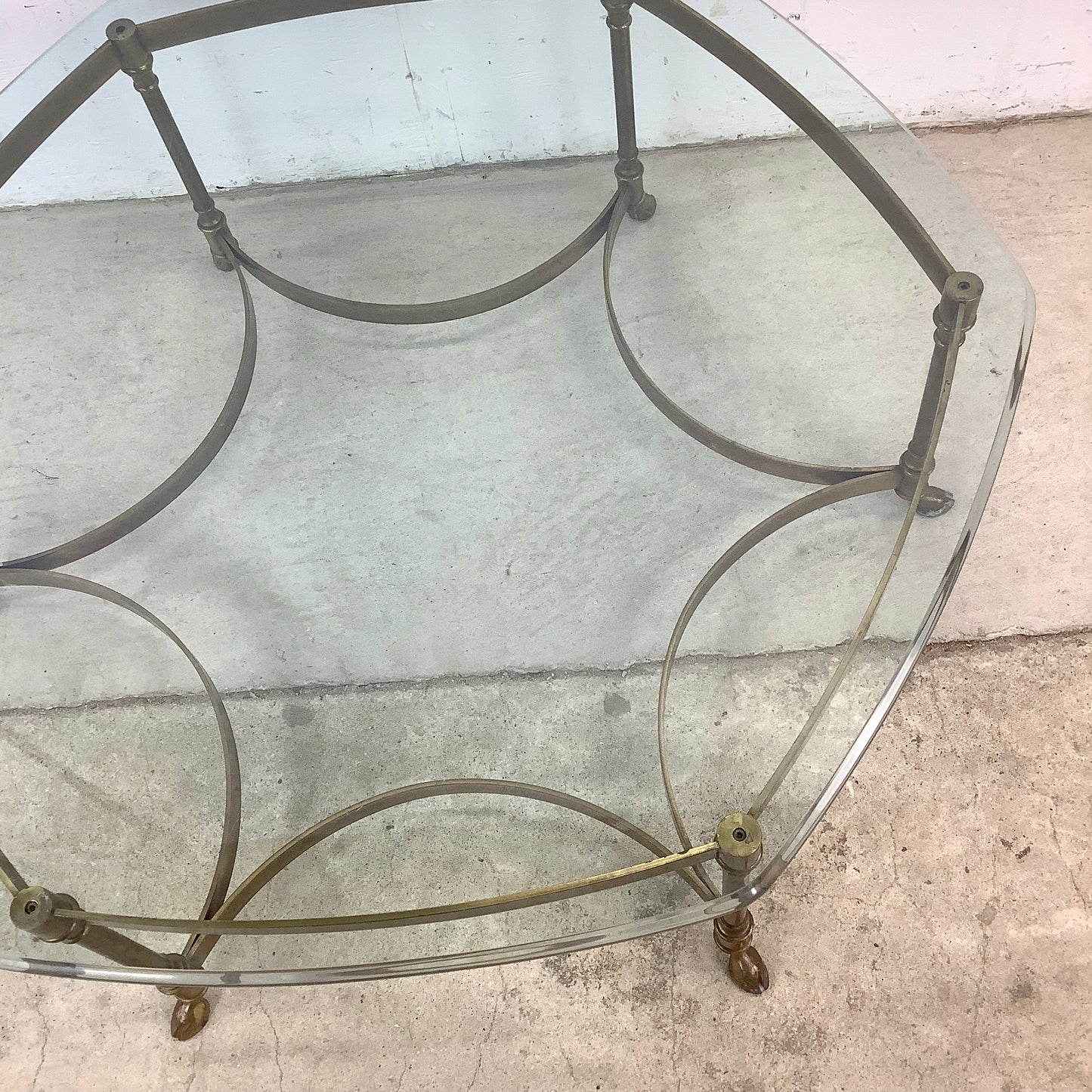 Maison Jansen Style Brass Cocktail Table