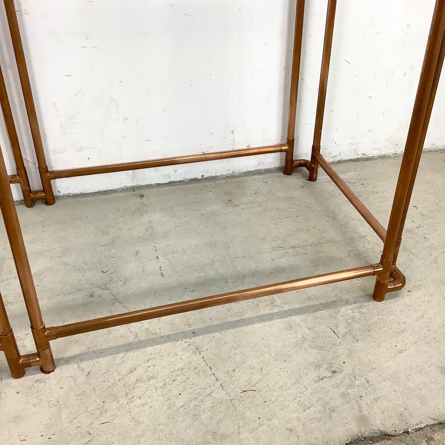 Unique Copper Pipe Baker's Rack with Glass Counter