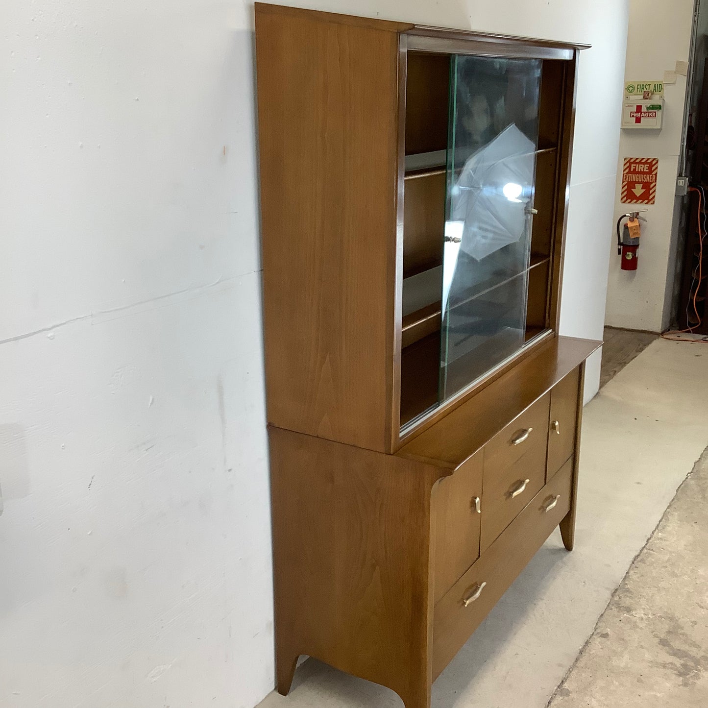 Vintage Sideboard With Display Topper- John Van Koert for Drexel Profile Line