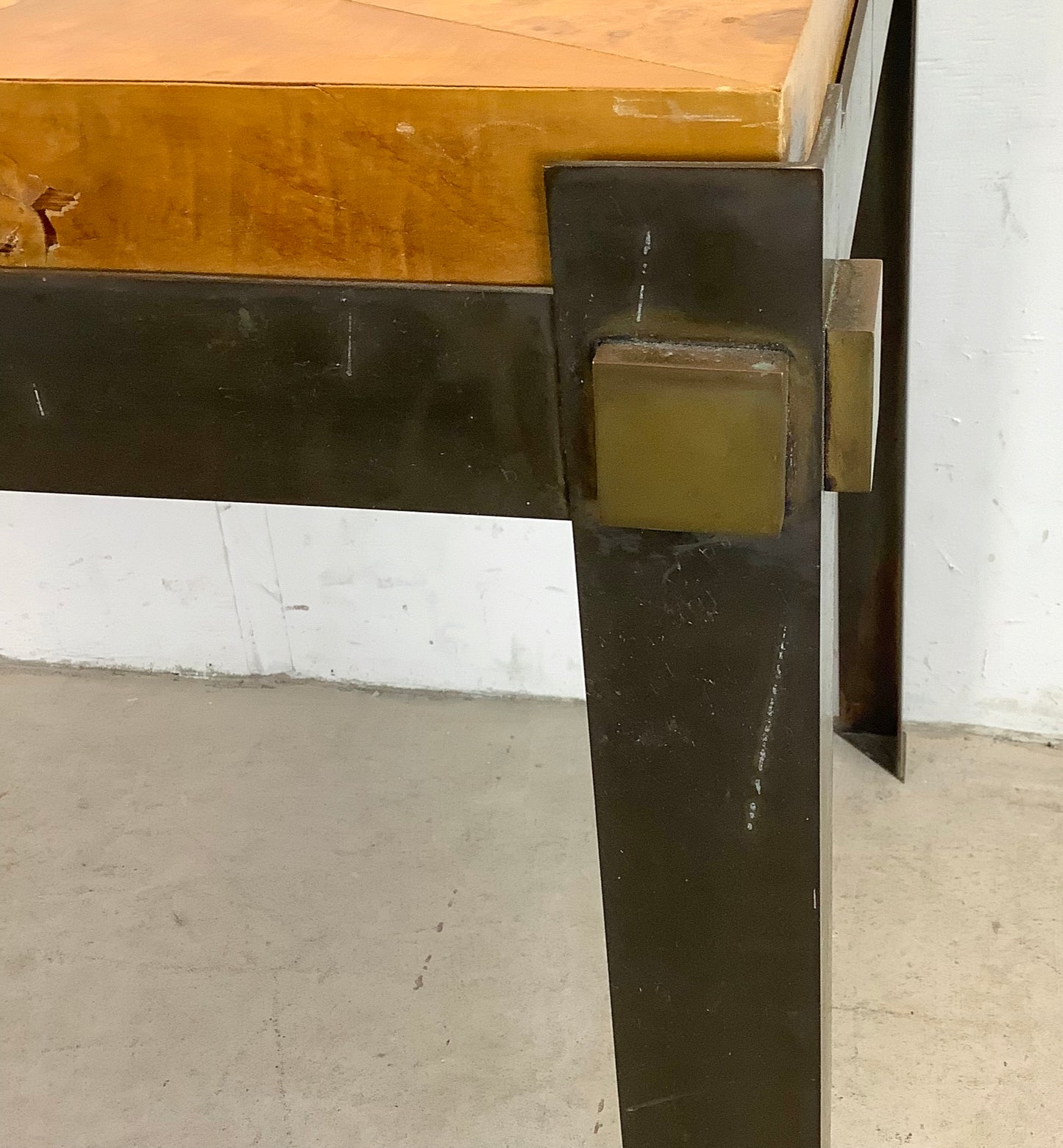 Tommaso Barbi Brass and Burl Backgammon Game Table
