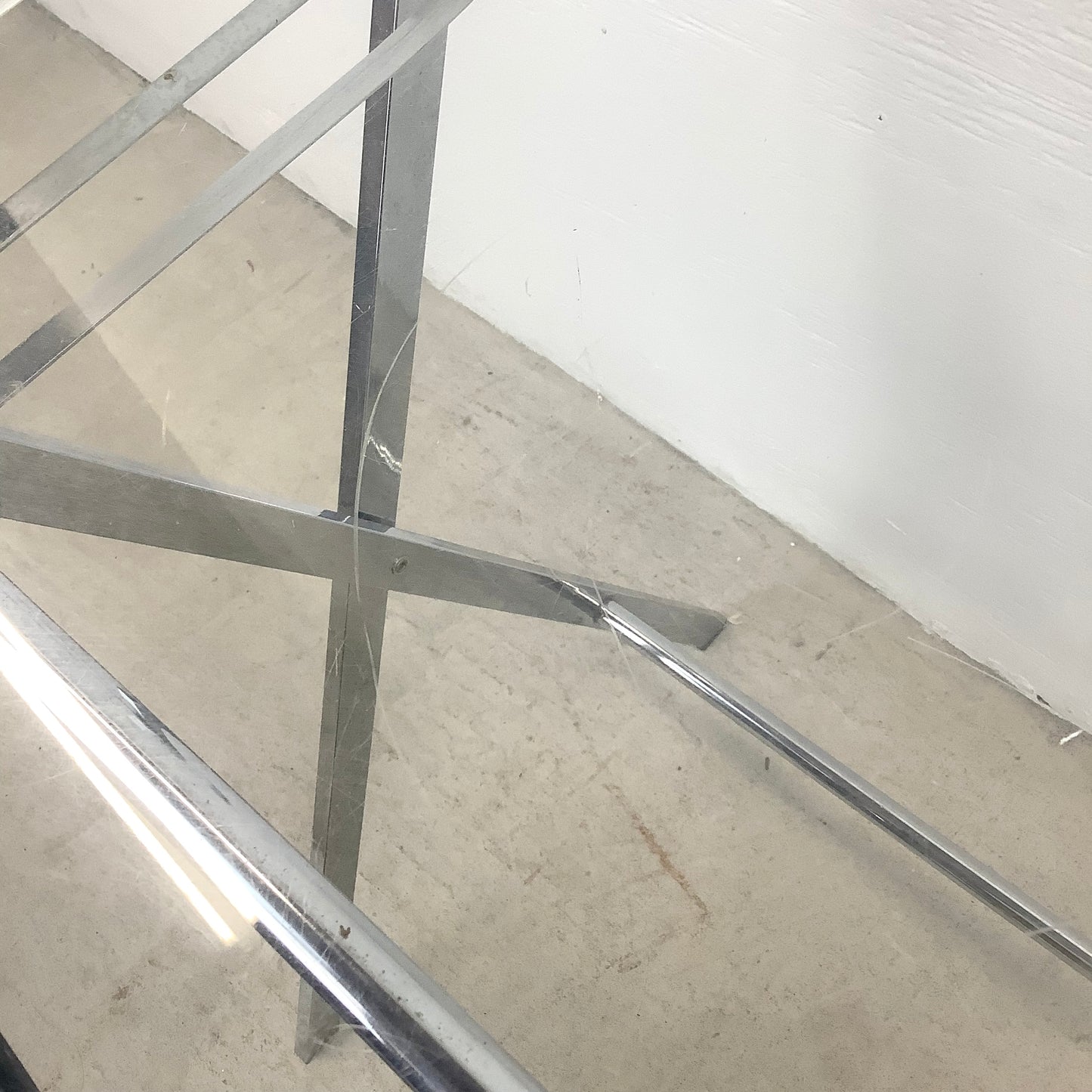 Mid-Century Lucite and Chrome Folding Tray Table- a pair