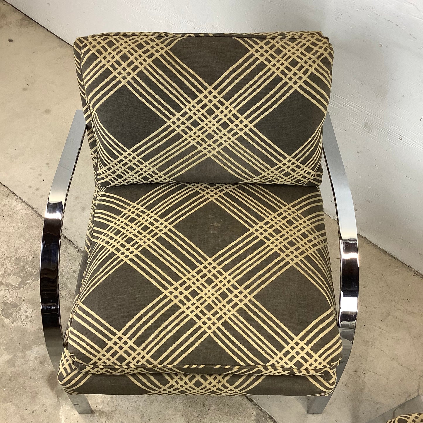 Pair of Mid-Century Chrome "Arco" Lounge Chairs attr. Paul Tuttle