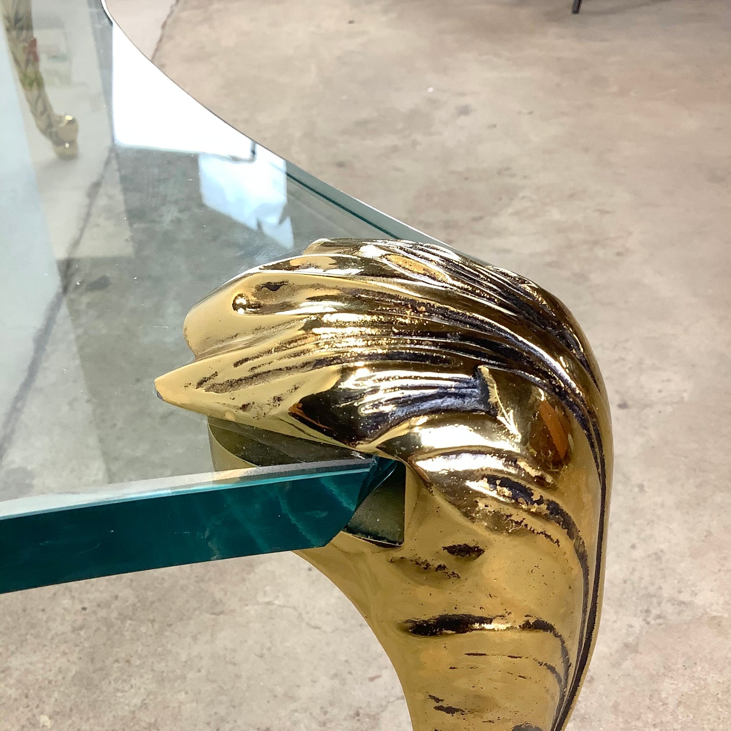 Vintage Gilt Leg Coffee Table after P.E. Guerin