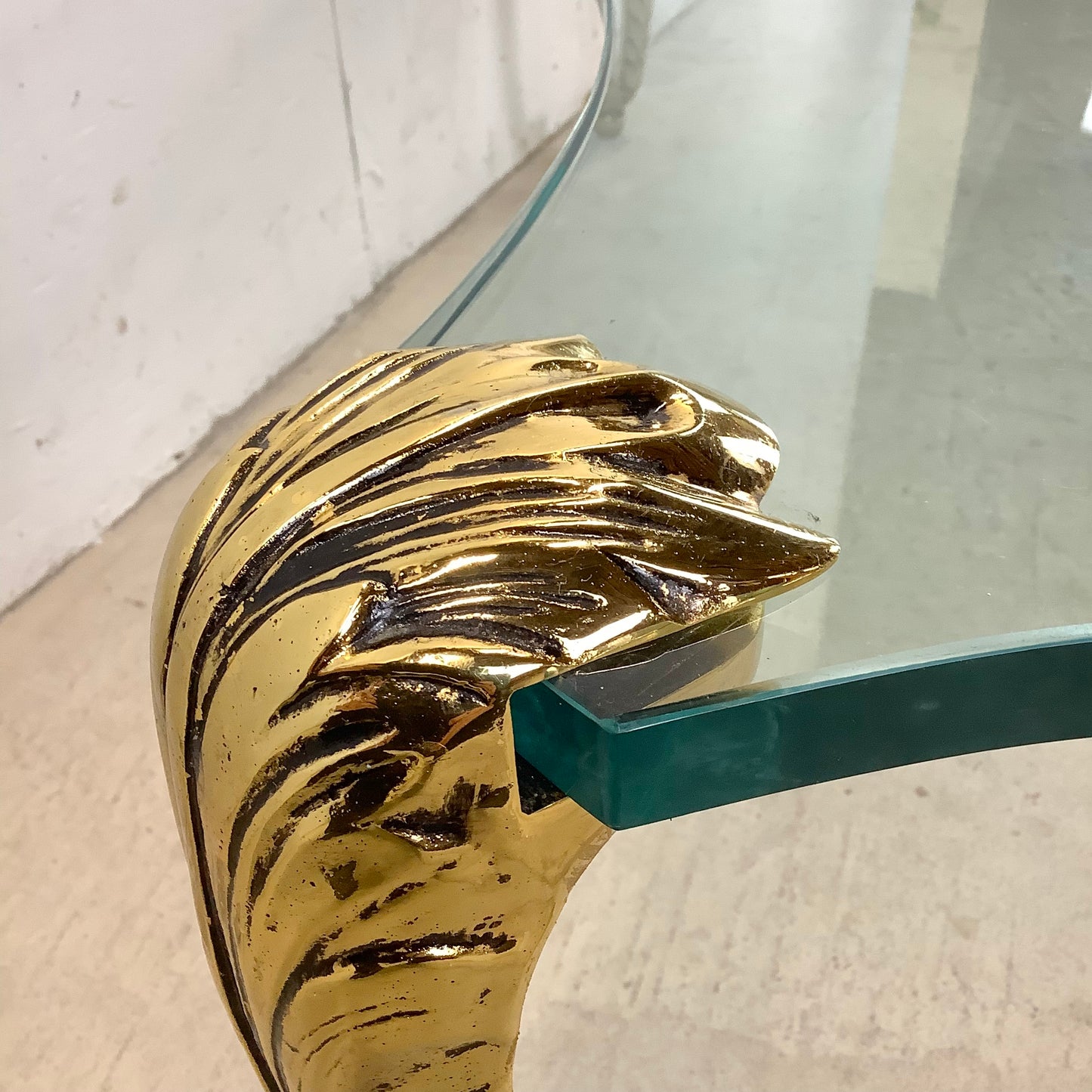 Vintage Gilt Leg Coffee Table after P.E. Guerin